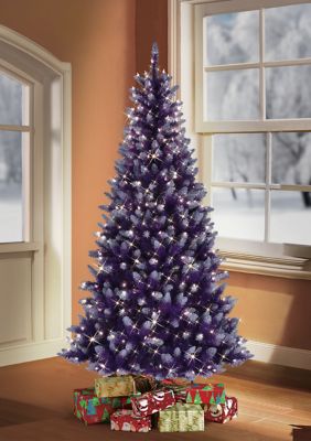 Puleo International Pre-Lit 6.5-Foot Fashion Purple Christmas Tree