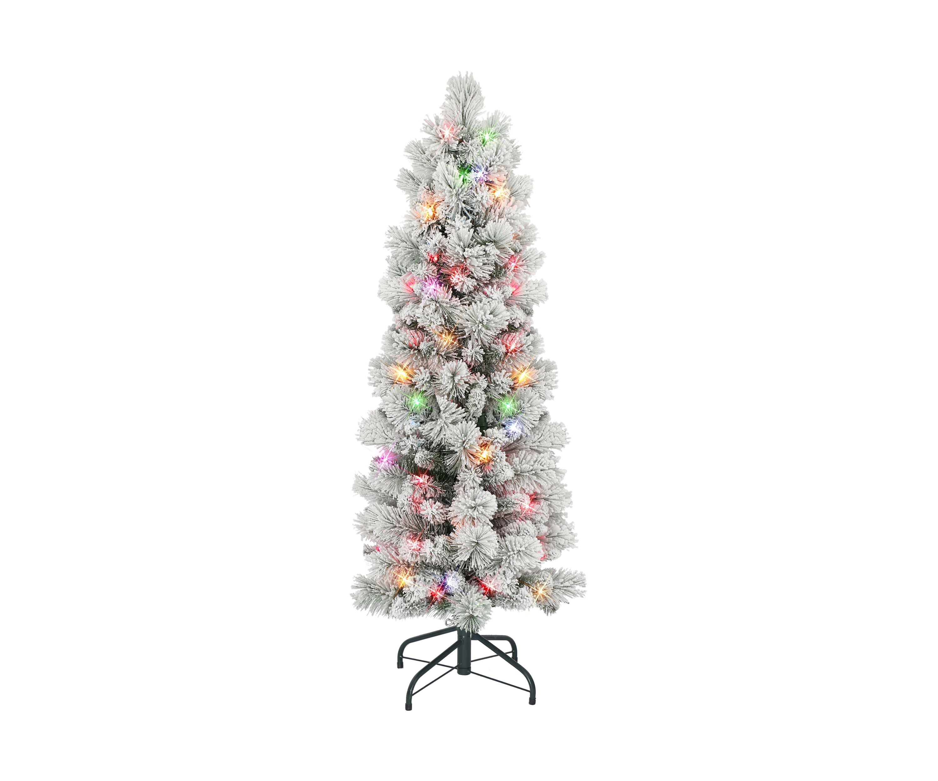 Flocked Portland Pine Pencil Tree