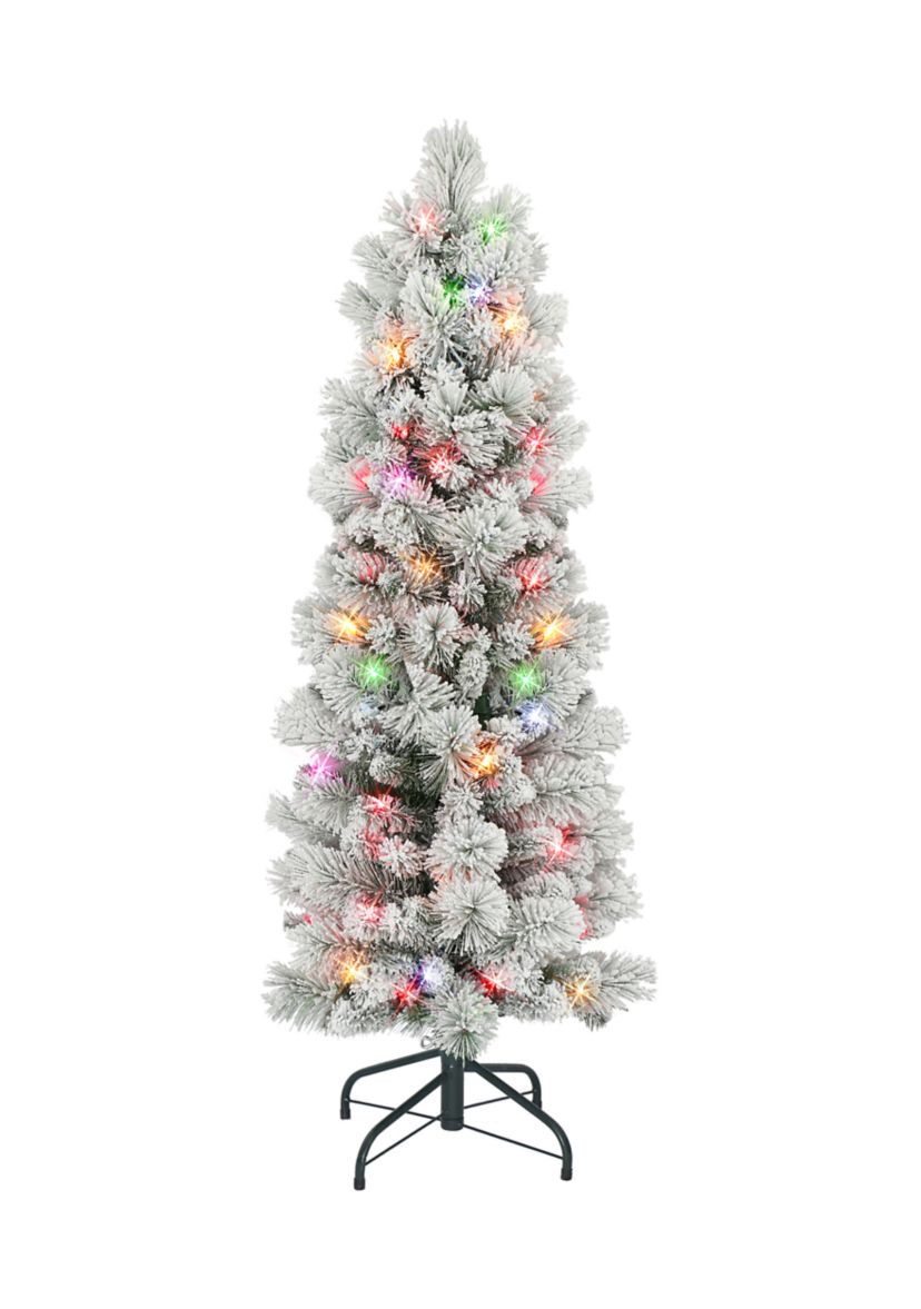Flocked Portland Pine Pencil Tree