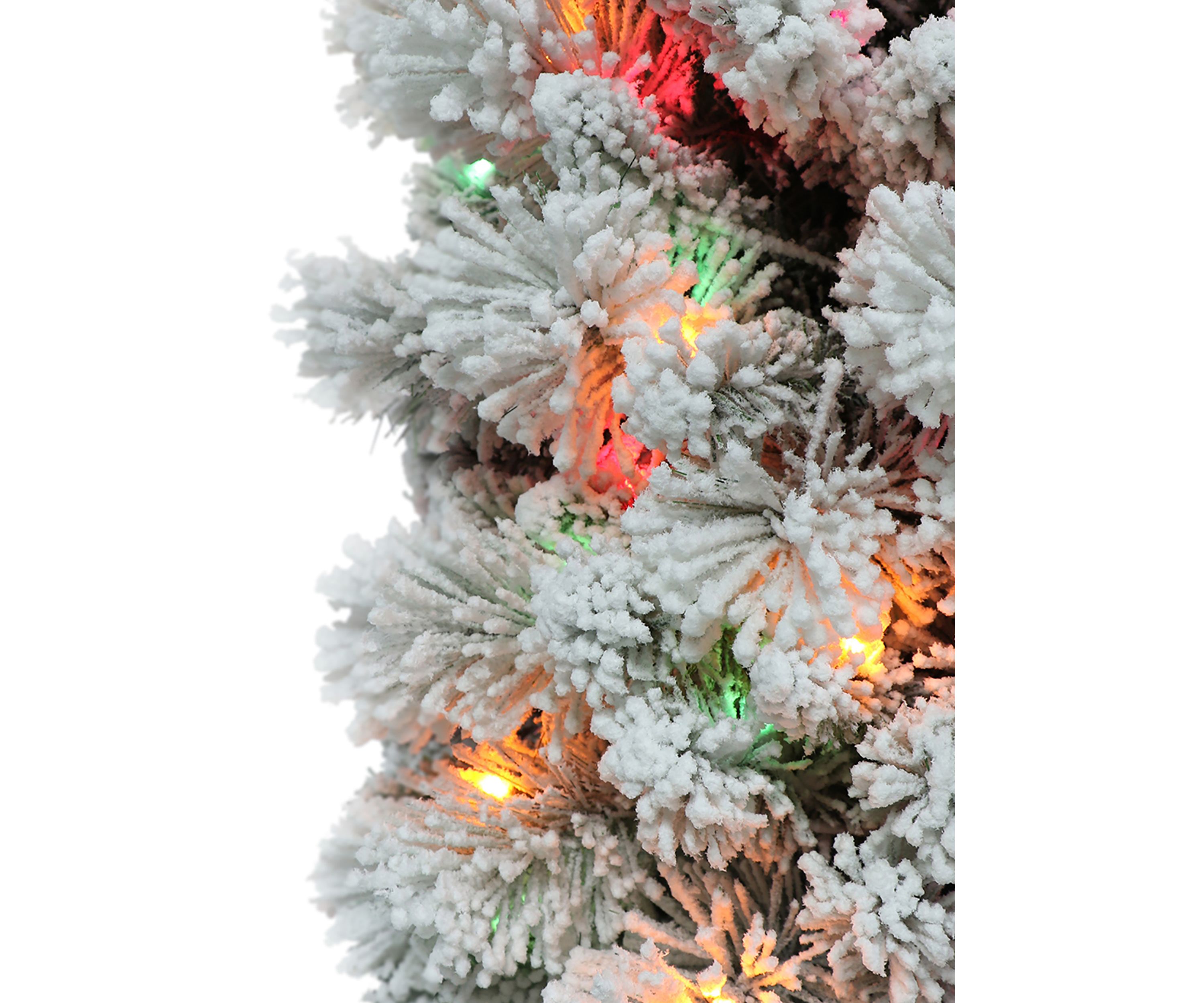 Flocked Portland Pine Pencil Tree