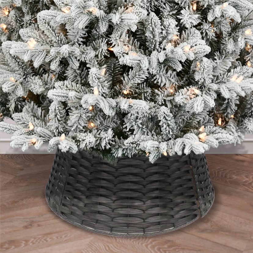 Puleo International 45" Round Christmas Tree Collar Skirt for 6 to 8 Tree