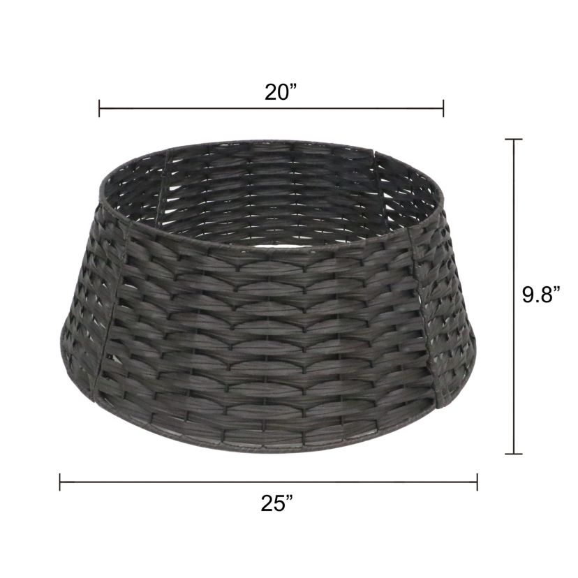 Puleo International 45" Round Christmas Tree Collar Skirt for 6 to 8 Tree