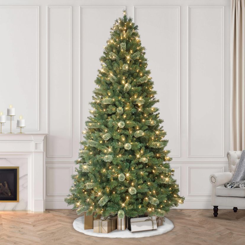 Puleo International 9 Pre-Lit Artificial Teton Pine Tree with 800 LED Lights