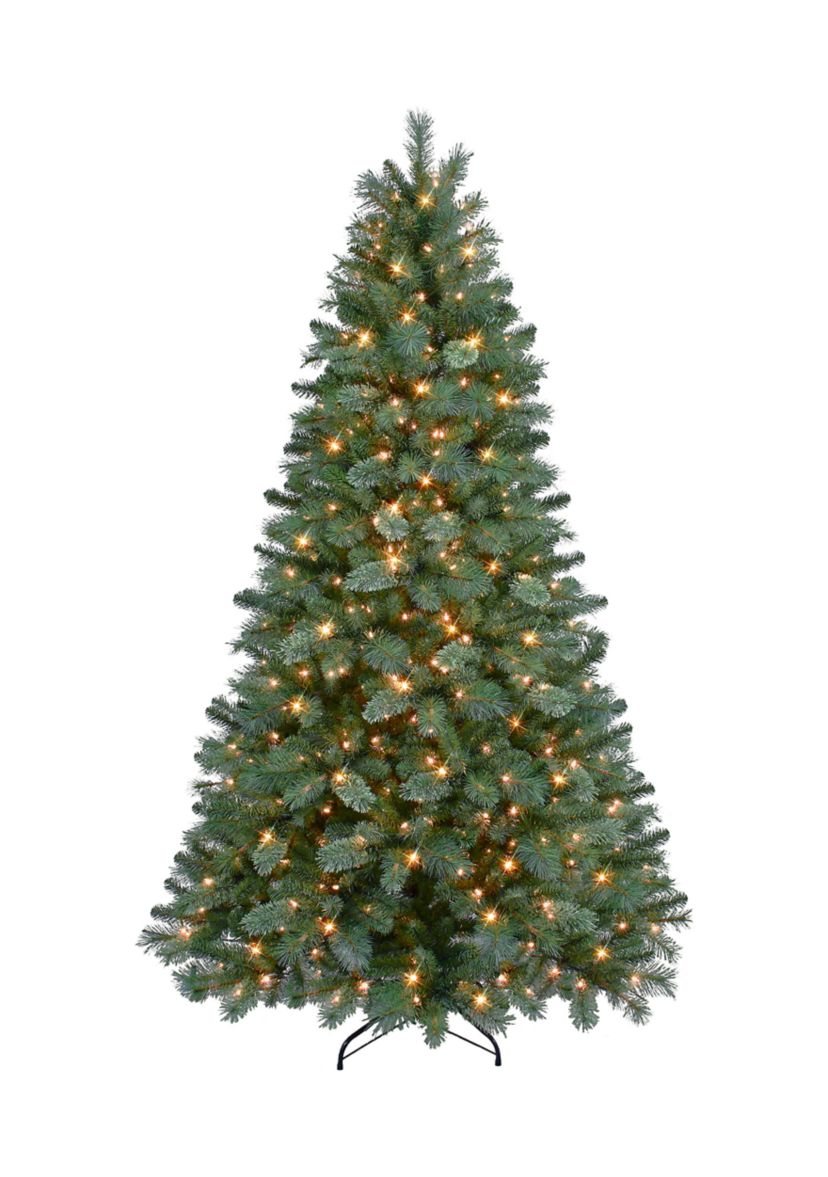 6.5-foot Pre-Lit Teton Artificial Pine Tree 955 Tips 400 Clear Lights