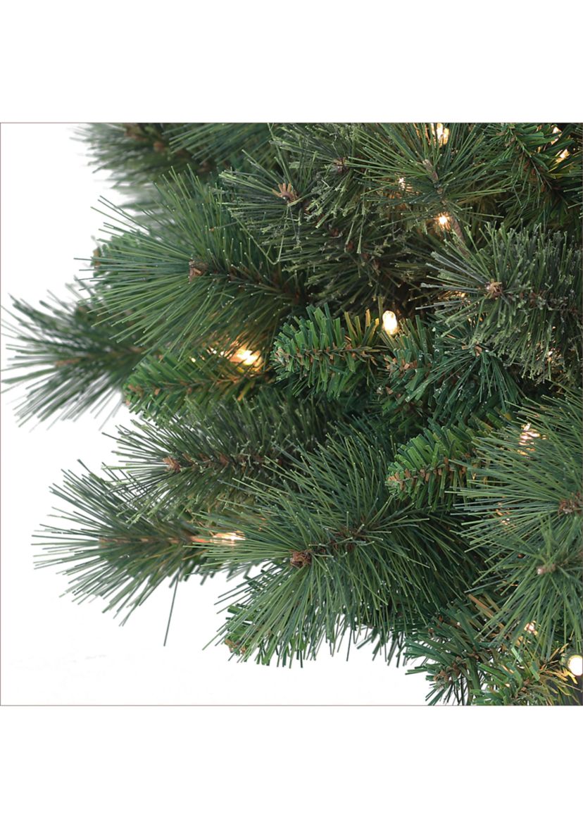 6.5-foot Pre-Lit Teton Artificial Pine Tree 955 Tips 400 Clear Lights