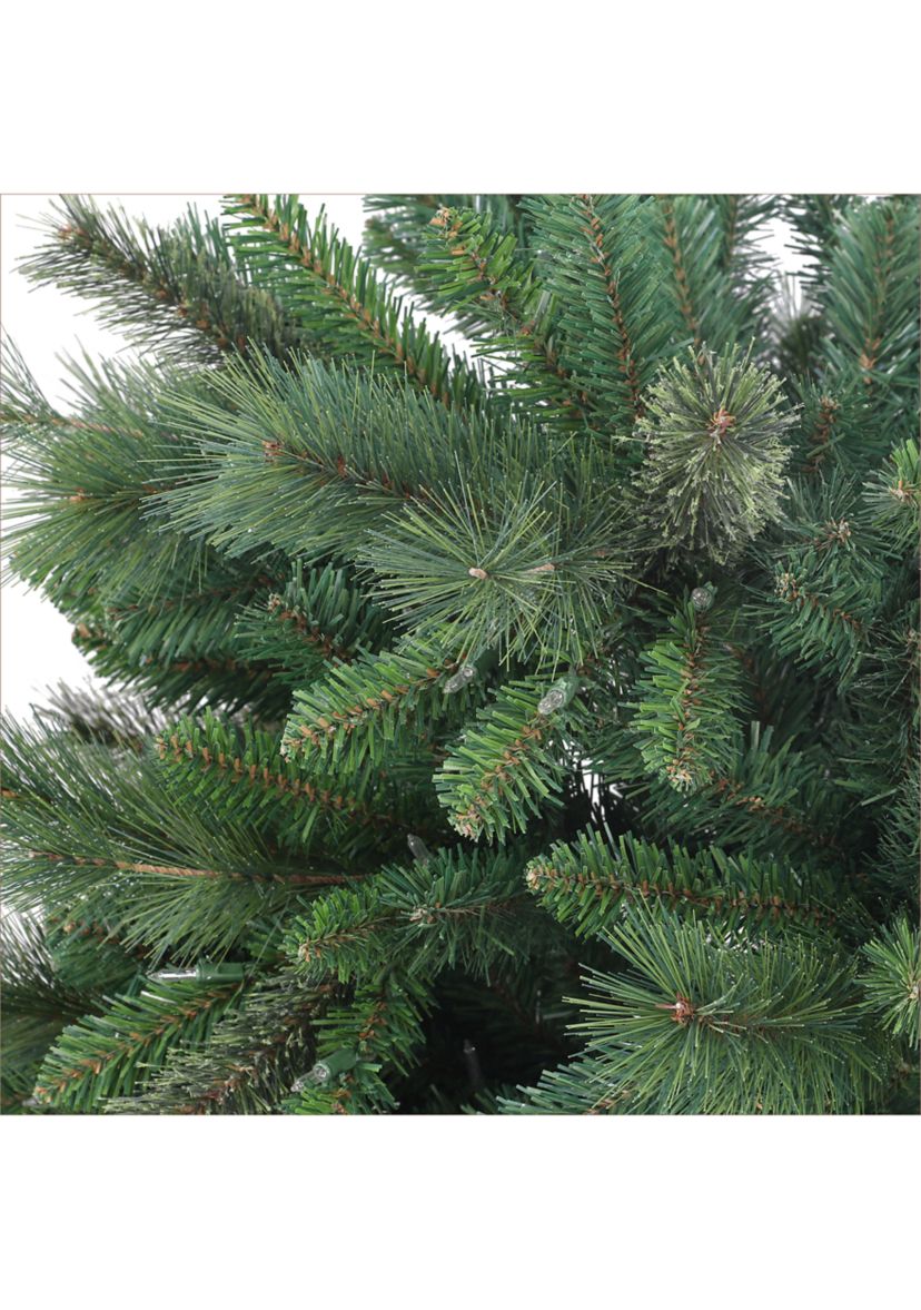 6.5-foot Pre-Lit Teton Artificial Pine Tree 955 Tips 400 Clear Lights