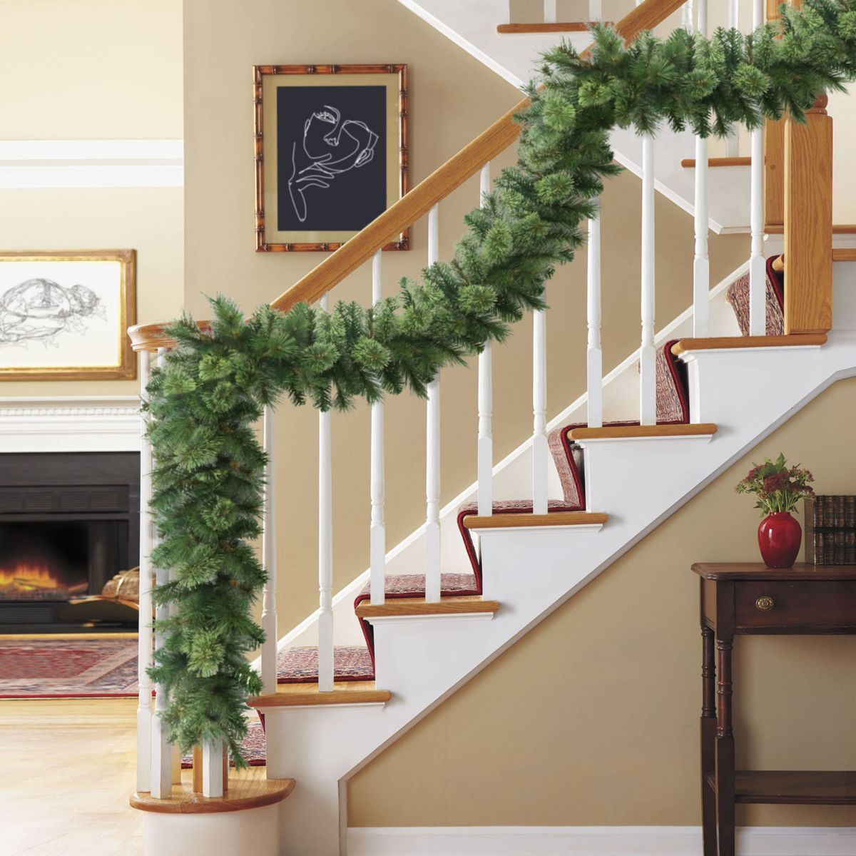 Puleo International 9 x 10" Artificial Teton Pine Christmas Garland