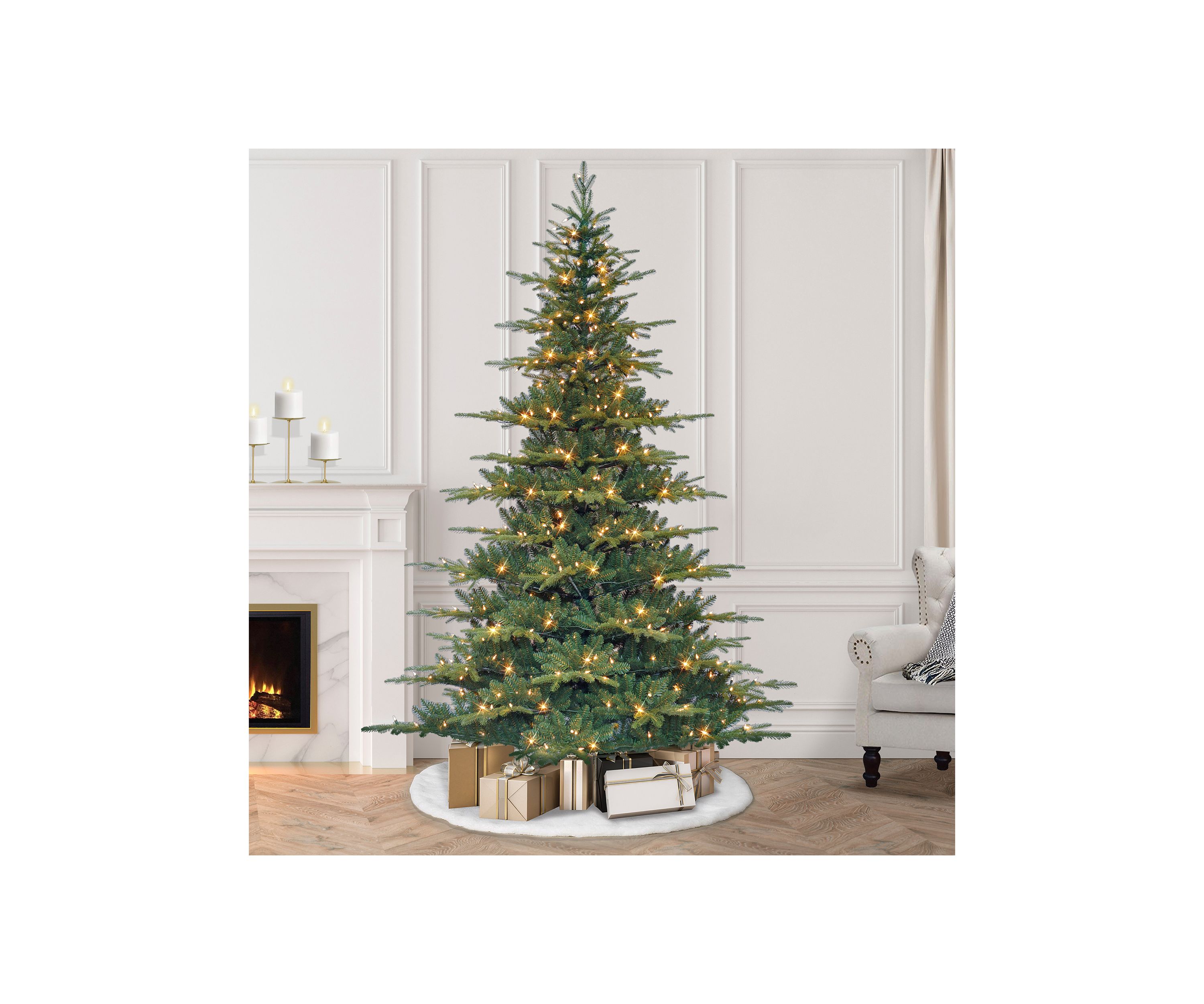 7.5-foot Pre-Lit Artificial Utah Fir Tree 2361 Tips 500 Clear Lights