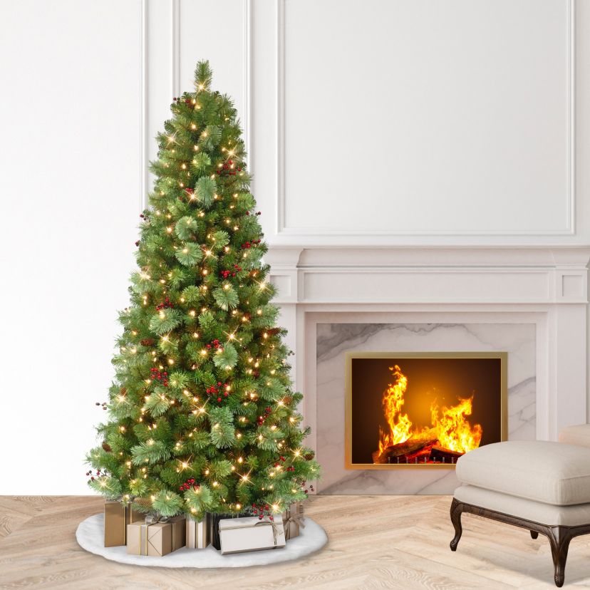6.5 ft. Pre-Lit Spruce Aritificial Tree