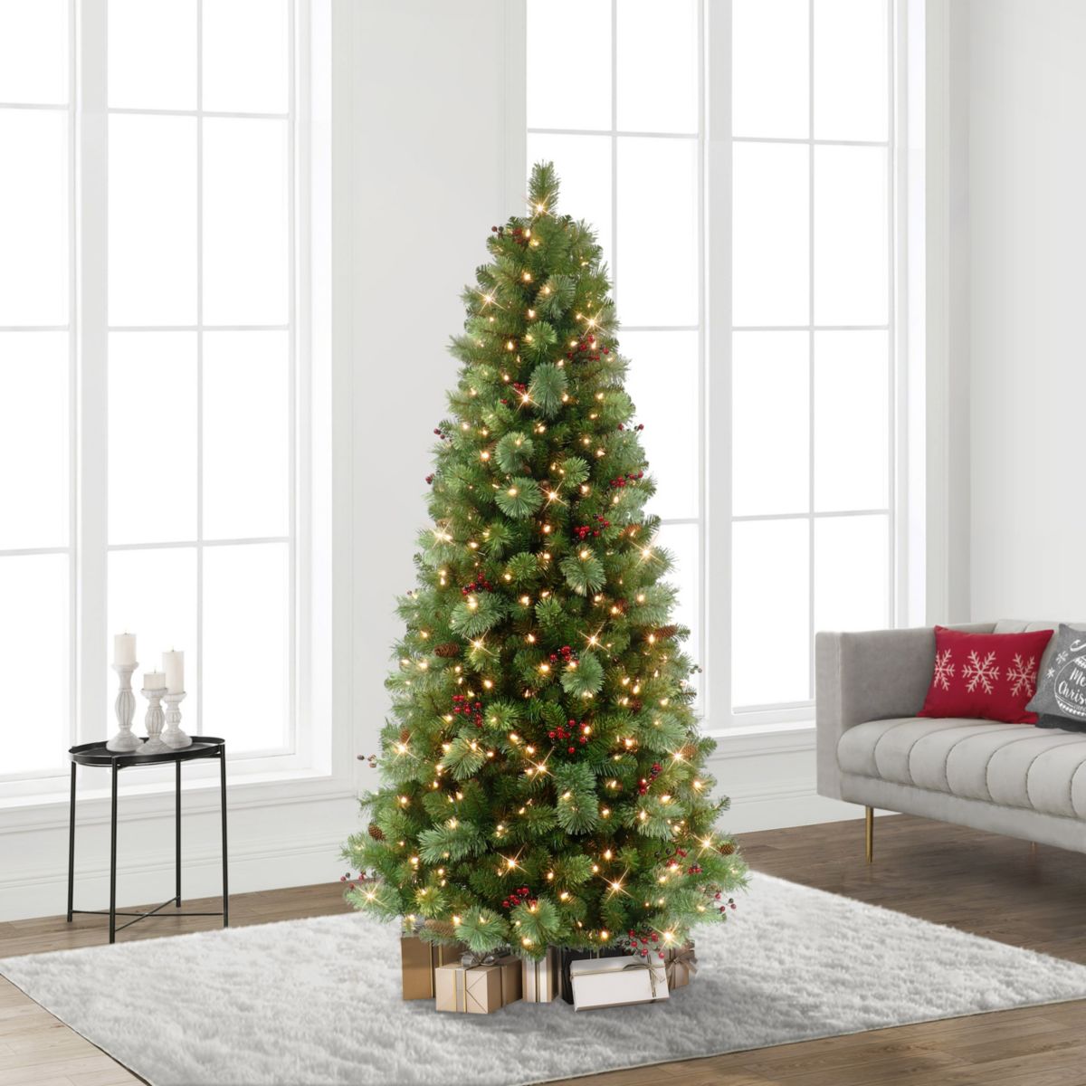 6.5 ft. Pre-Lit Spruce Aritificial Tree