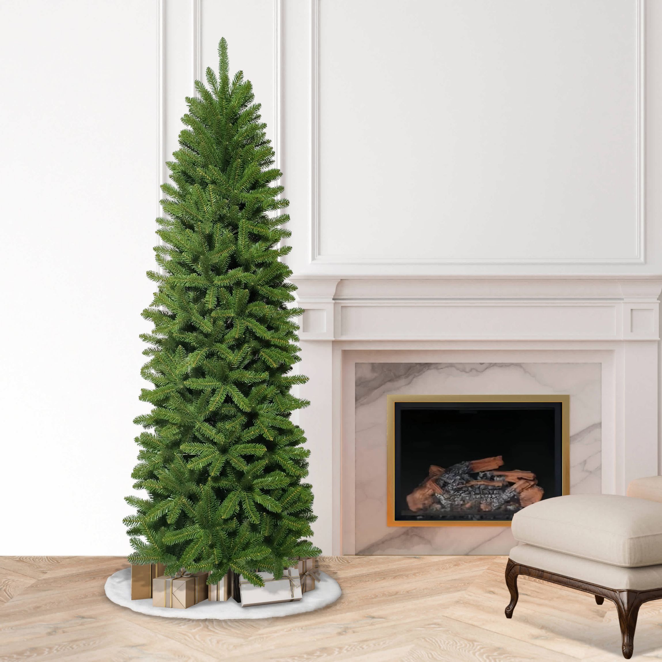 Puleo International 7 Artificial Washington Fir Pencil Tree