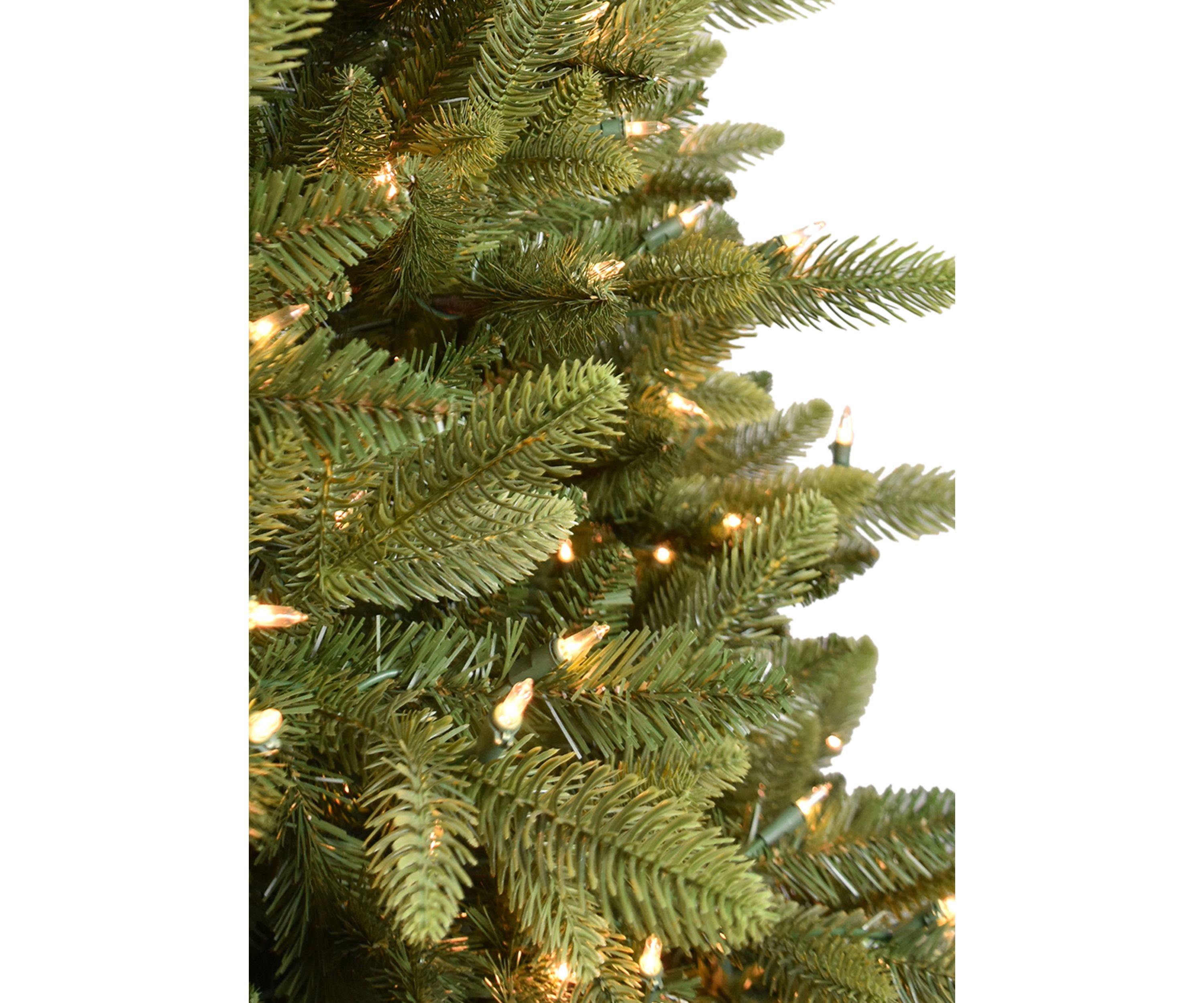 6.5 ft Pre-lit Slim Westford Spruce Artificial Christmas Tree with 350 UL Clear Lights Metal Stand Green