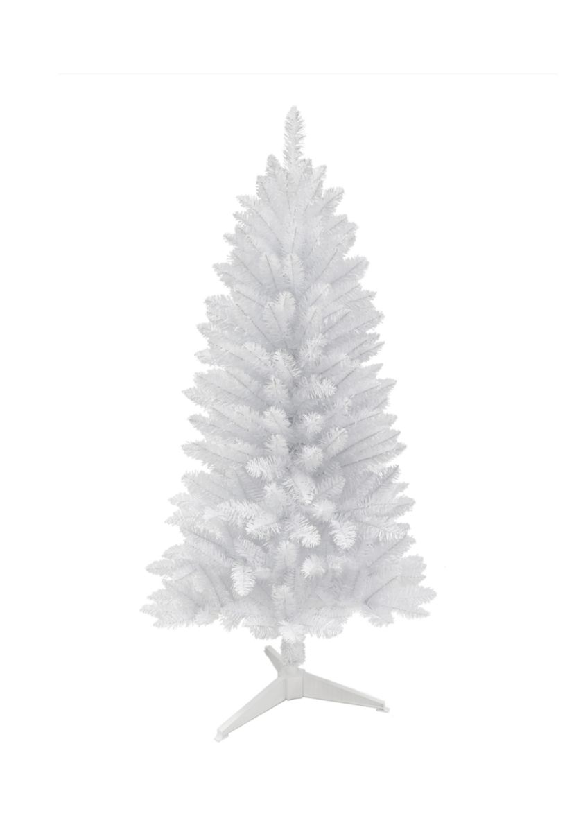 4-foot Unlit White Carson Aritificial Pine Tree 188 Tips