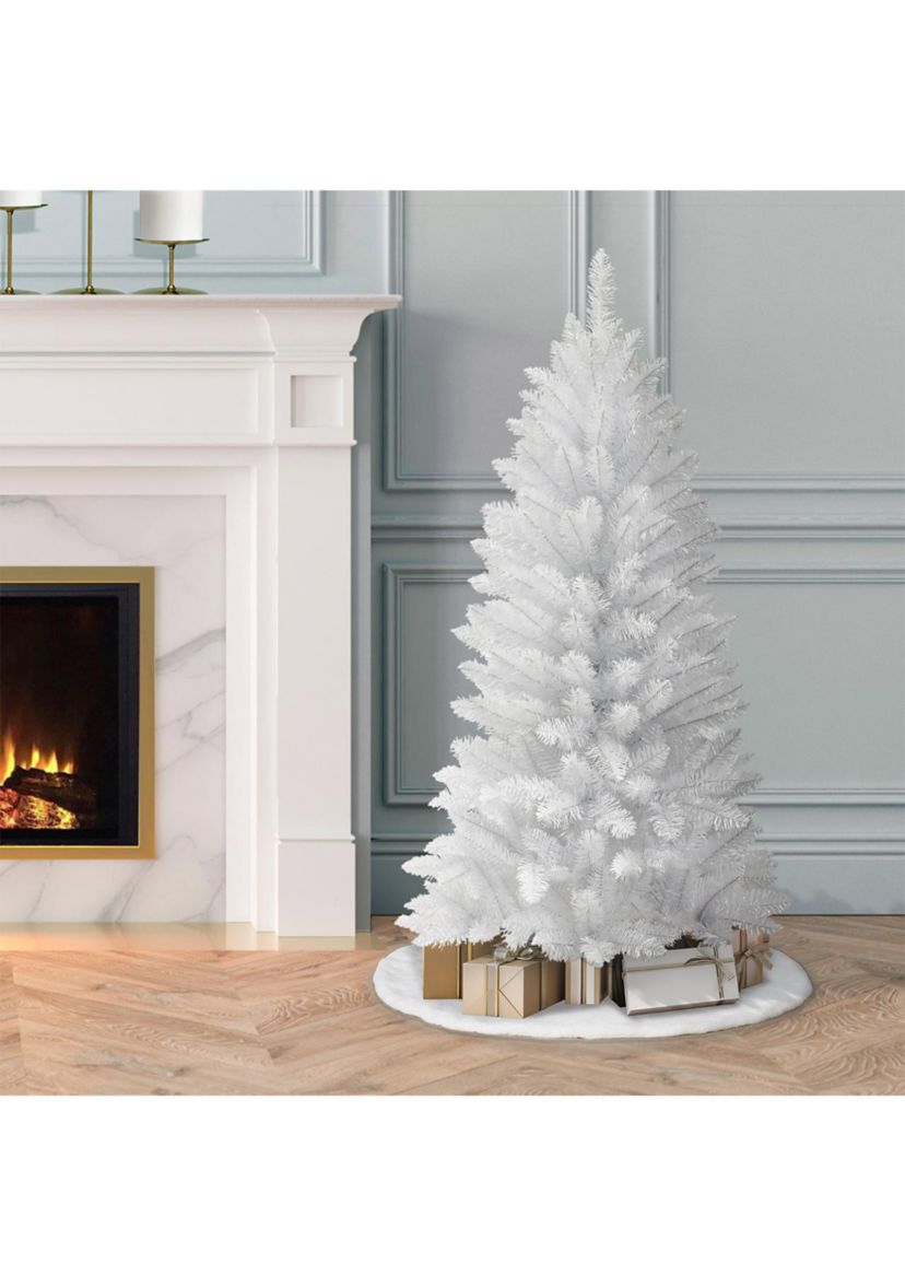 4-foot Unlit White Carson Aritificial Pine Tree 188 Tips