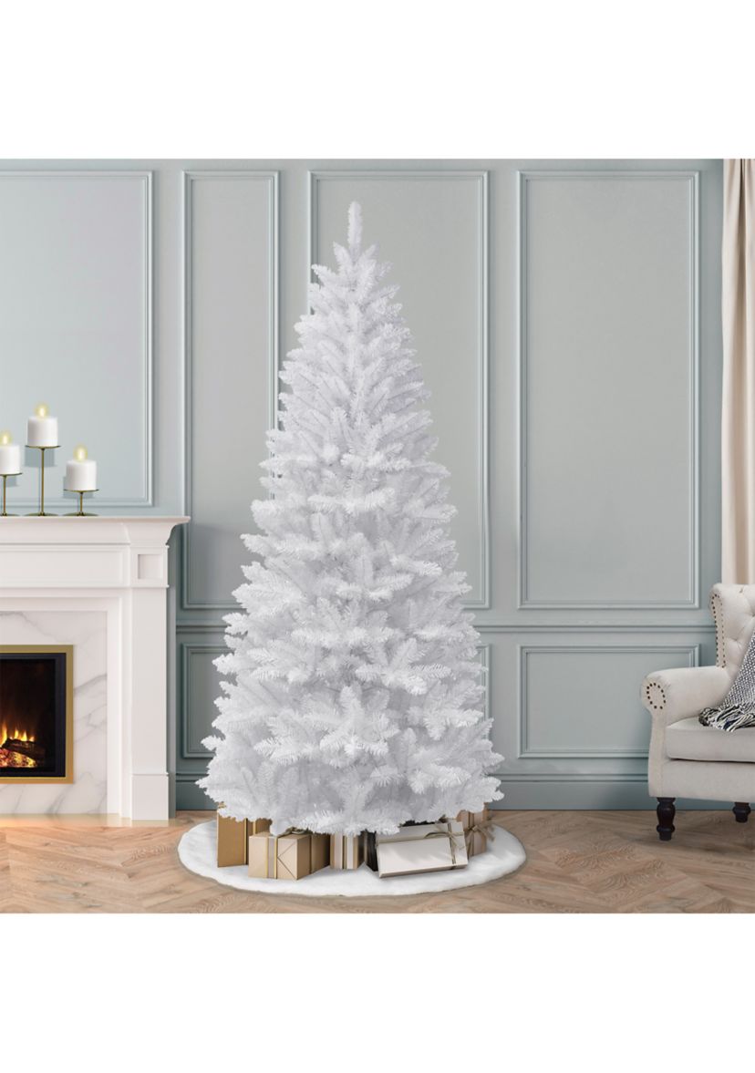 7-foot Unlit White Carson Artificial Pine Tree 680 Tips