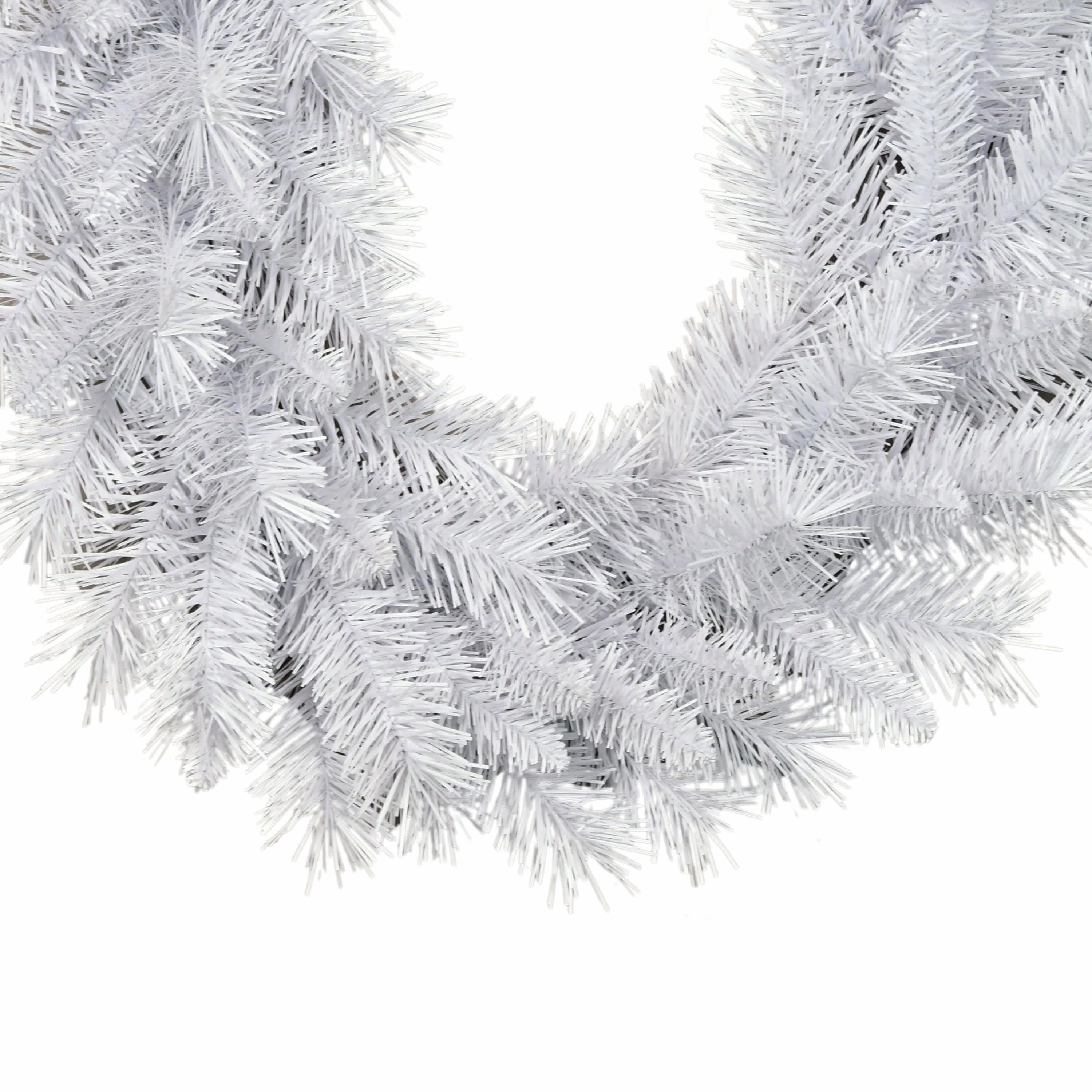 Puleo International 9 x 10" Artificial White Round Valley Pine Garland