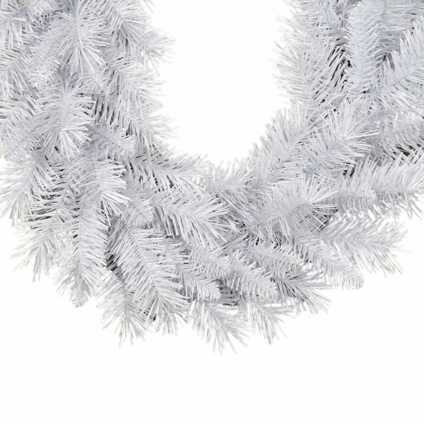 Puleo International 9 x 10" Artificial White Round Valley Pine Garland