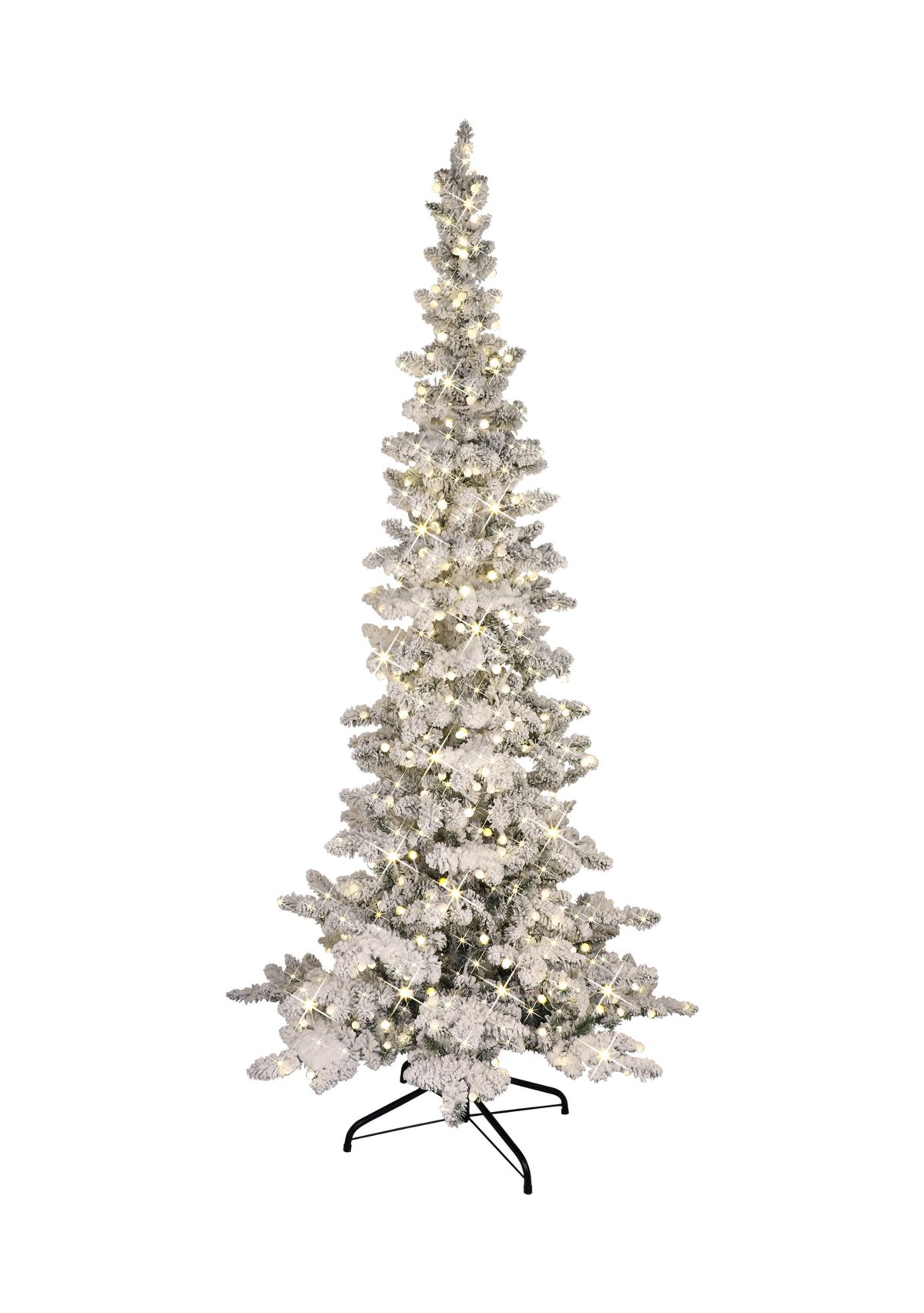 Pre-Lit 7.5-Foot Flocked Slim Washington Fir Christmas Tree