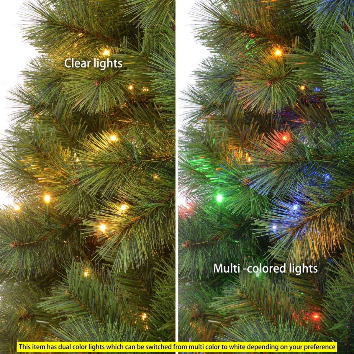 Puleo International 6.5 Pre-Lit Artificial Wyoming Pine Tree with Multi-Function LED Lights