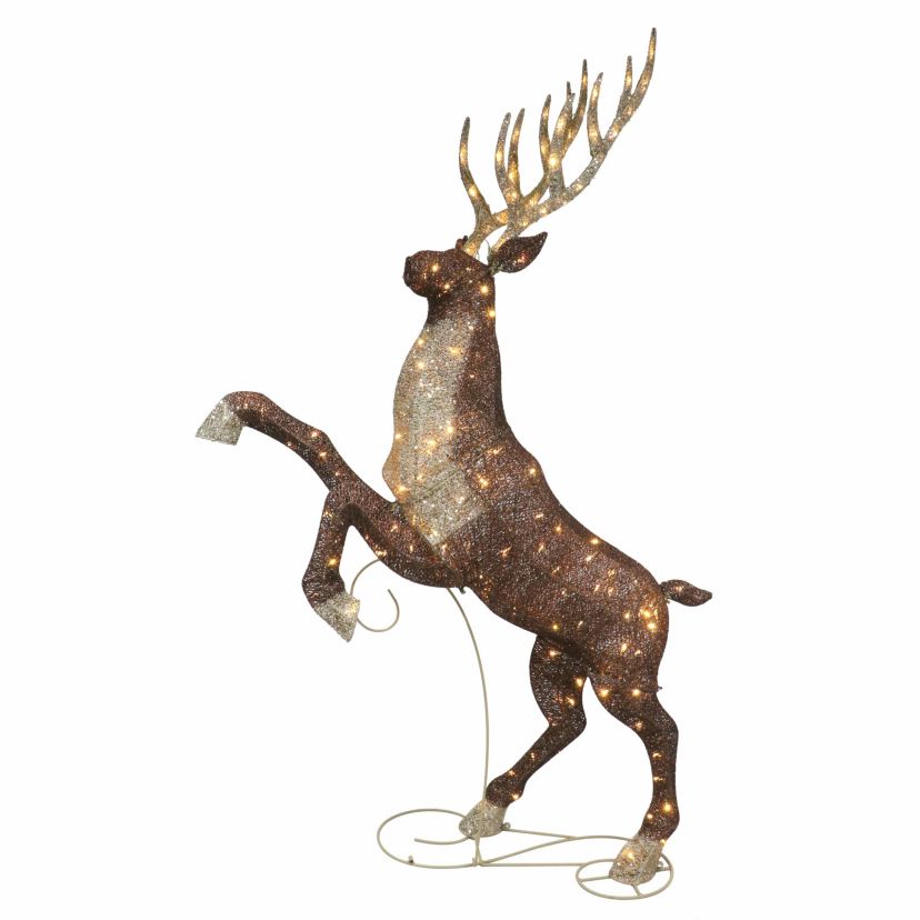 Puleo International 72" Pre-Lit Outdoor Elk with 160 Warm White Twinkling LED Lights