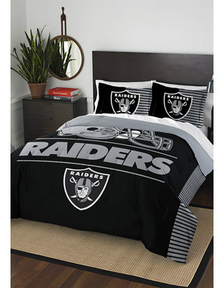 Nfl Oakland Raiders Draft Comforter Set, Raiders Duvet Cover Set