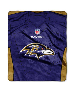 NFL Baltimore Ravens Jersey Raschel Throw