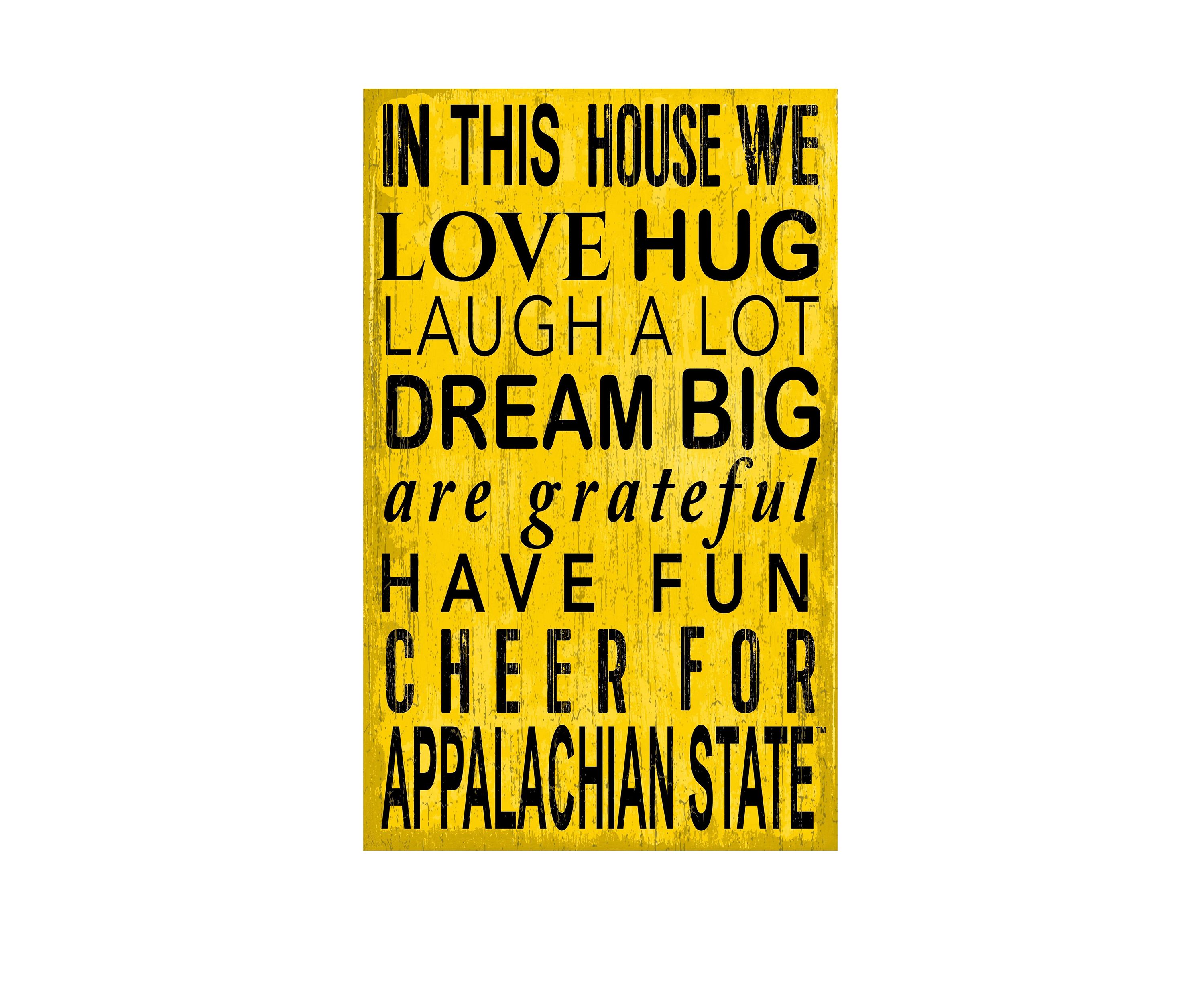 NCAA Appalachian State Mountaineers 11 in x 19 in In This House Sign