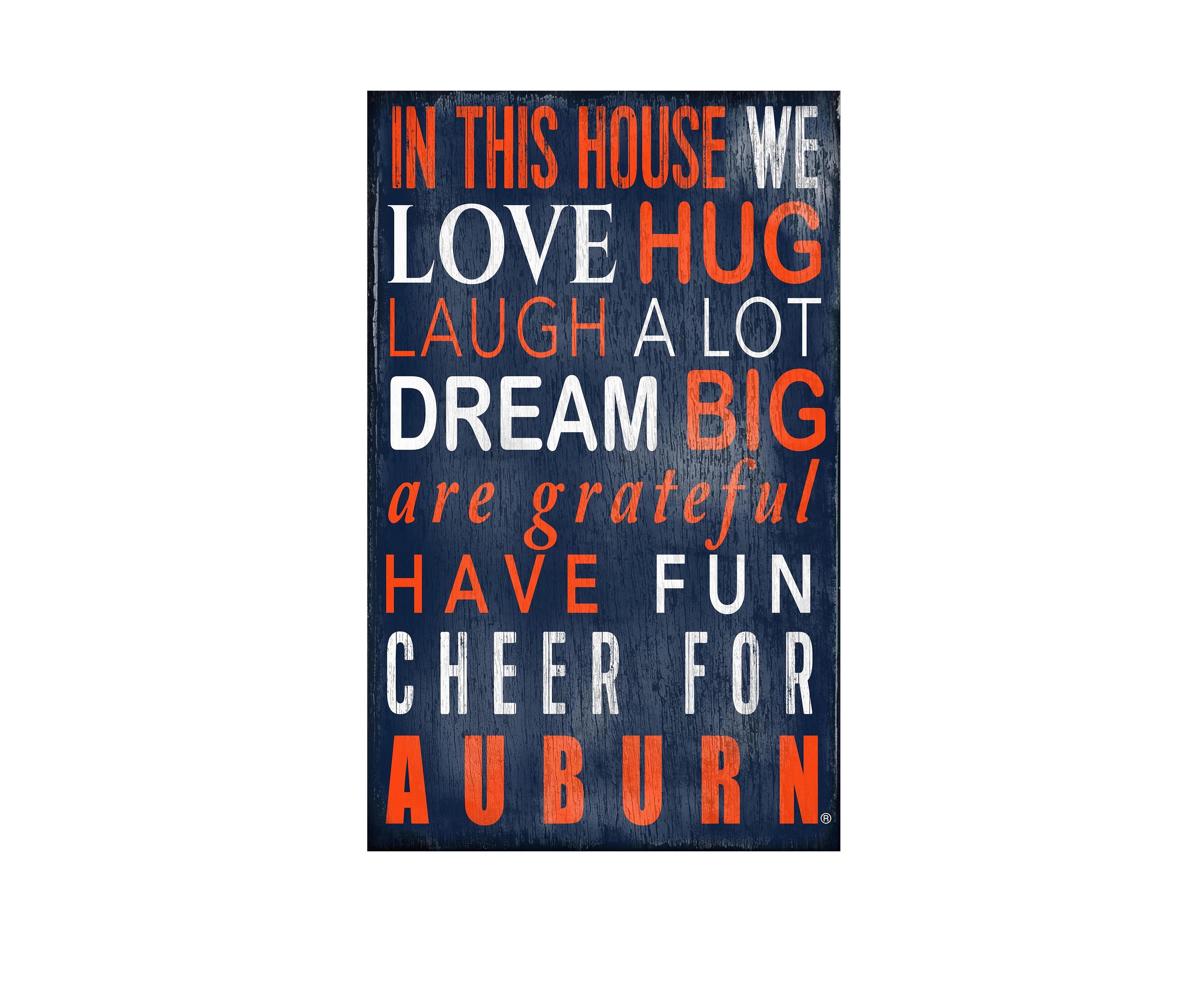 NCAA Auburn University Tigers In This House Sign
