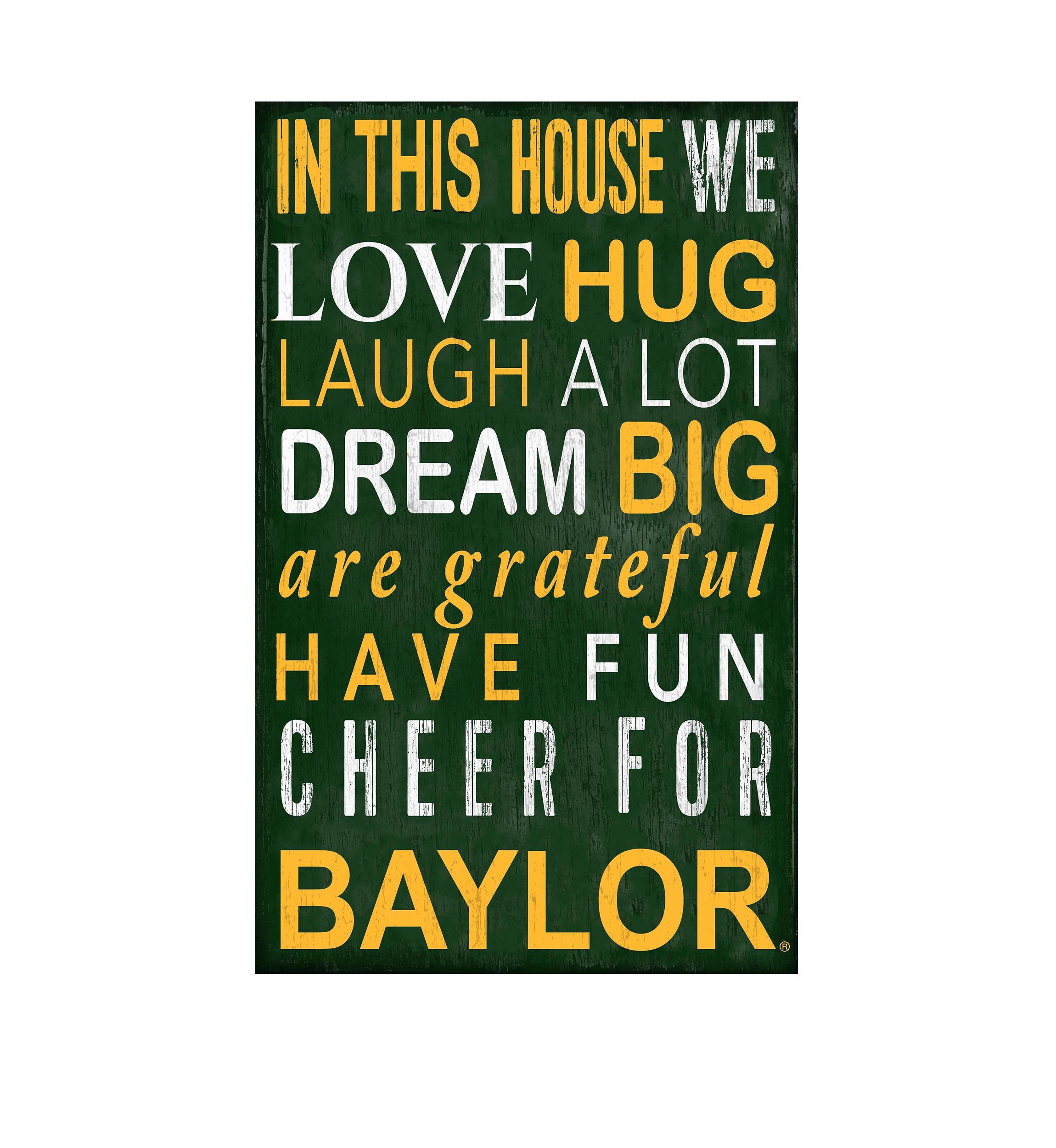 NCAA Baylor Bears In This House Sign