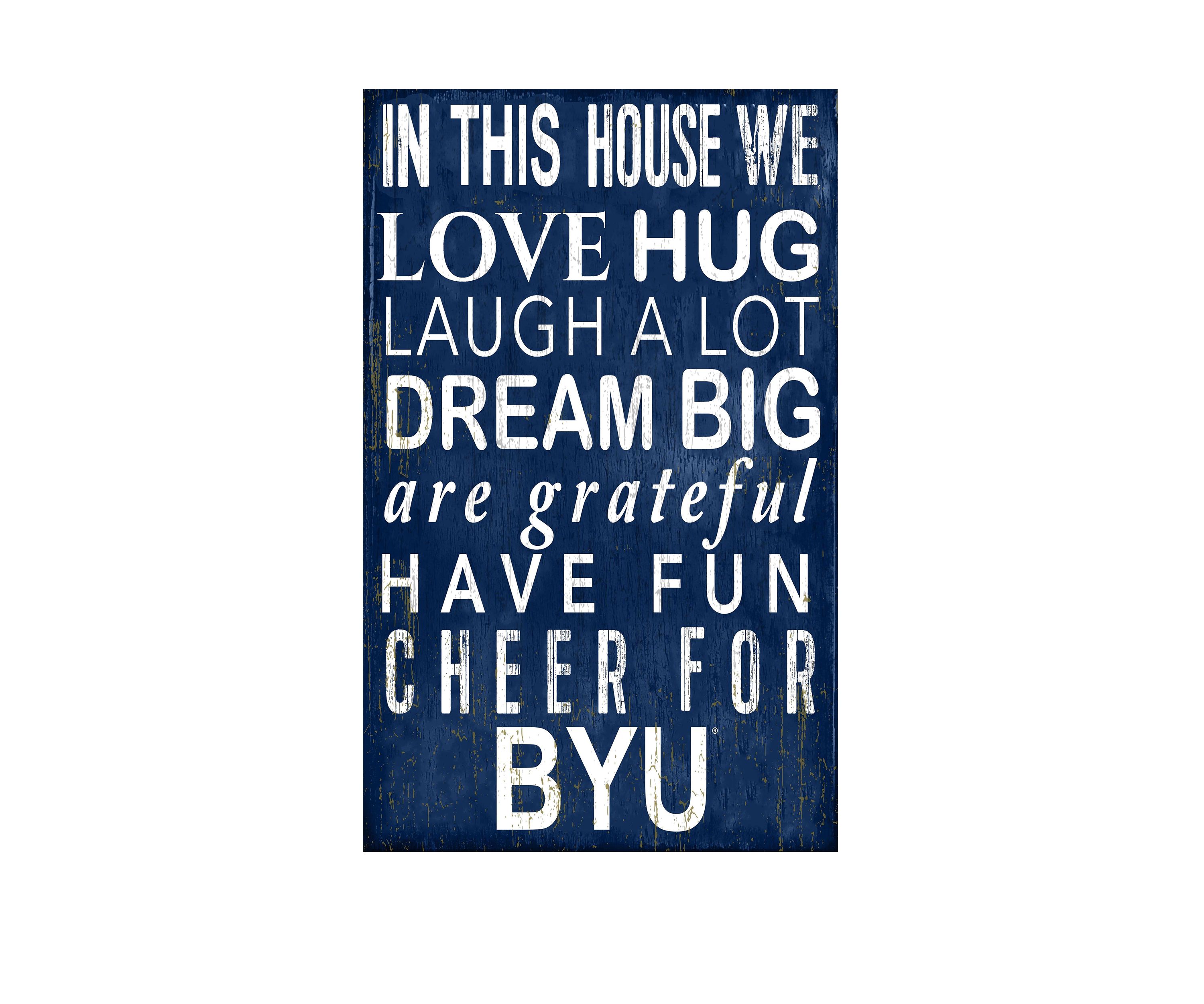 NCAA BYU Cougars In This House Sign