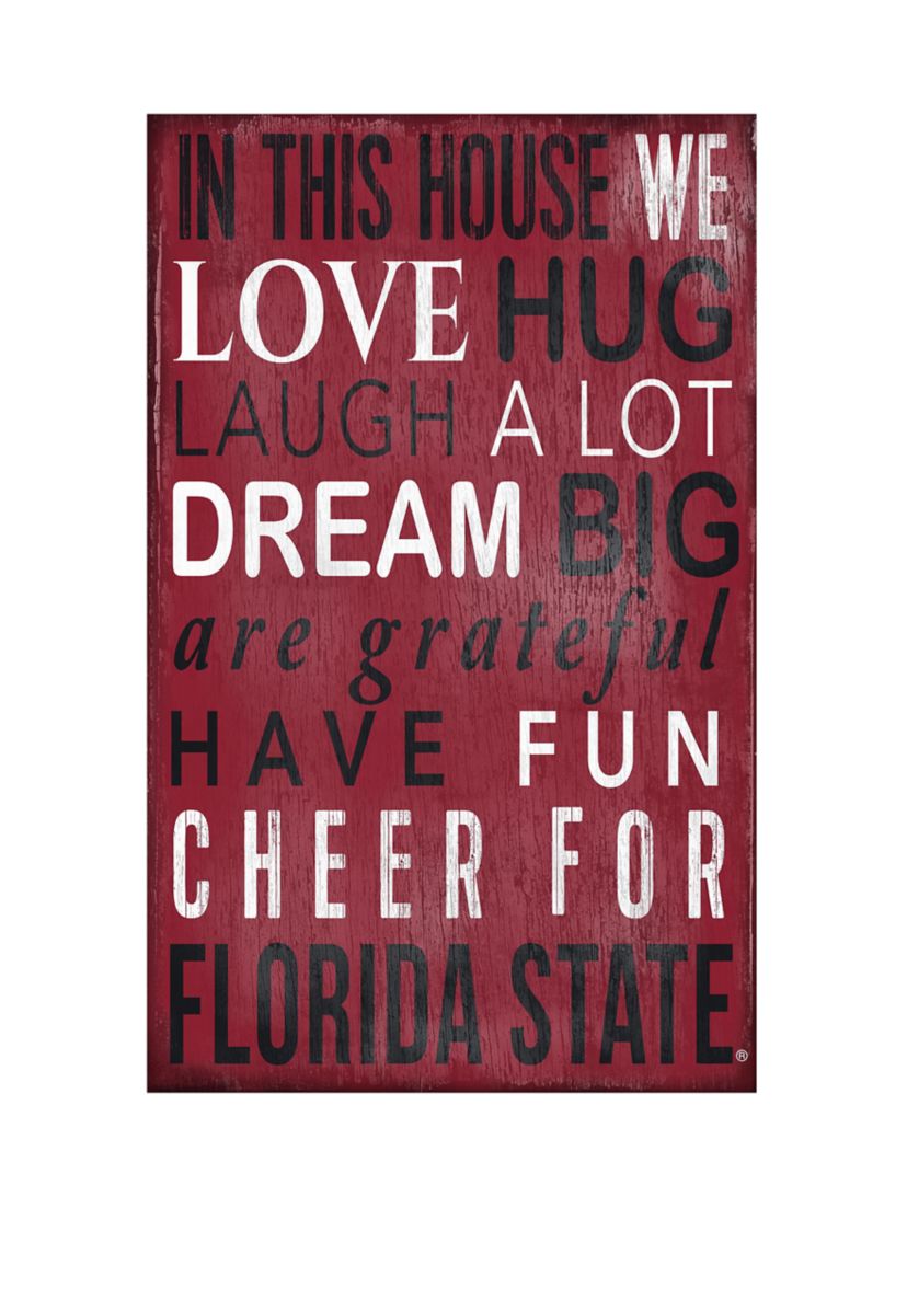 NCAA Florida State Seminoles In This House Sign
