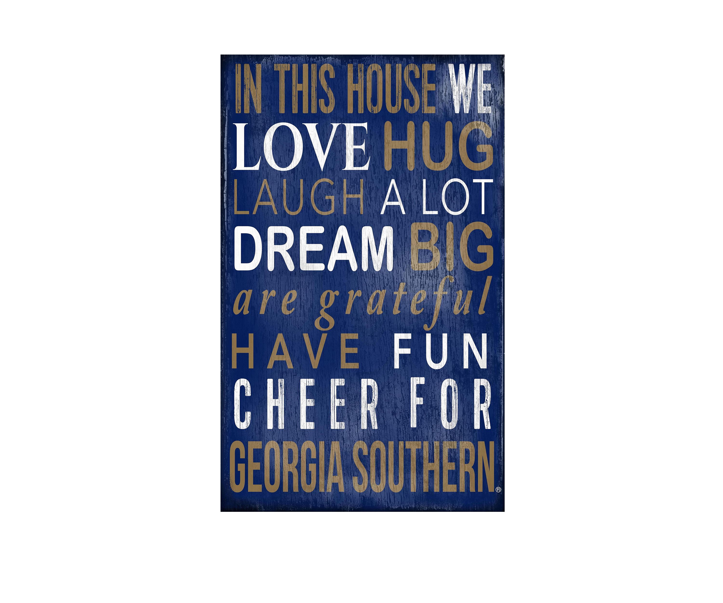 NCAA Georgia Southern Eagles In This House Sign