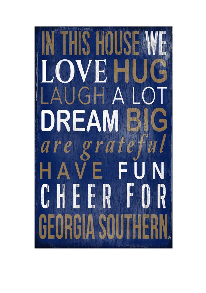 NCAA Georgia Southern Eagles In This House Sign