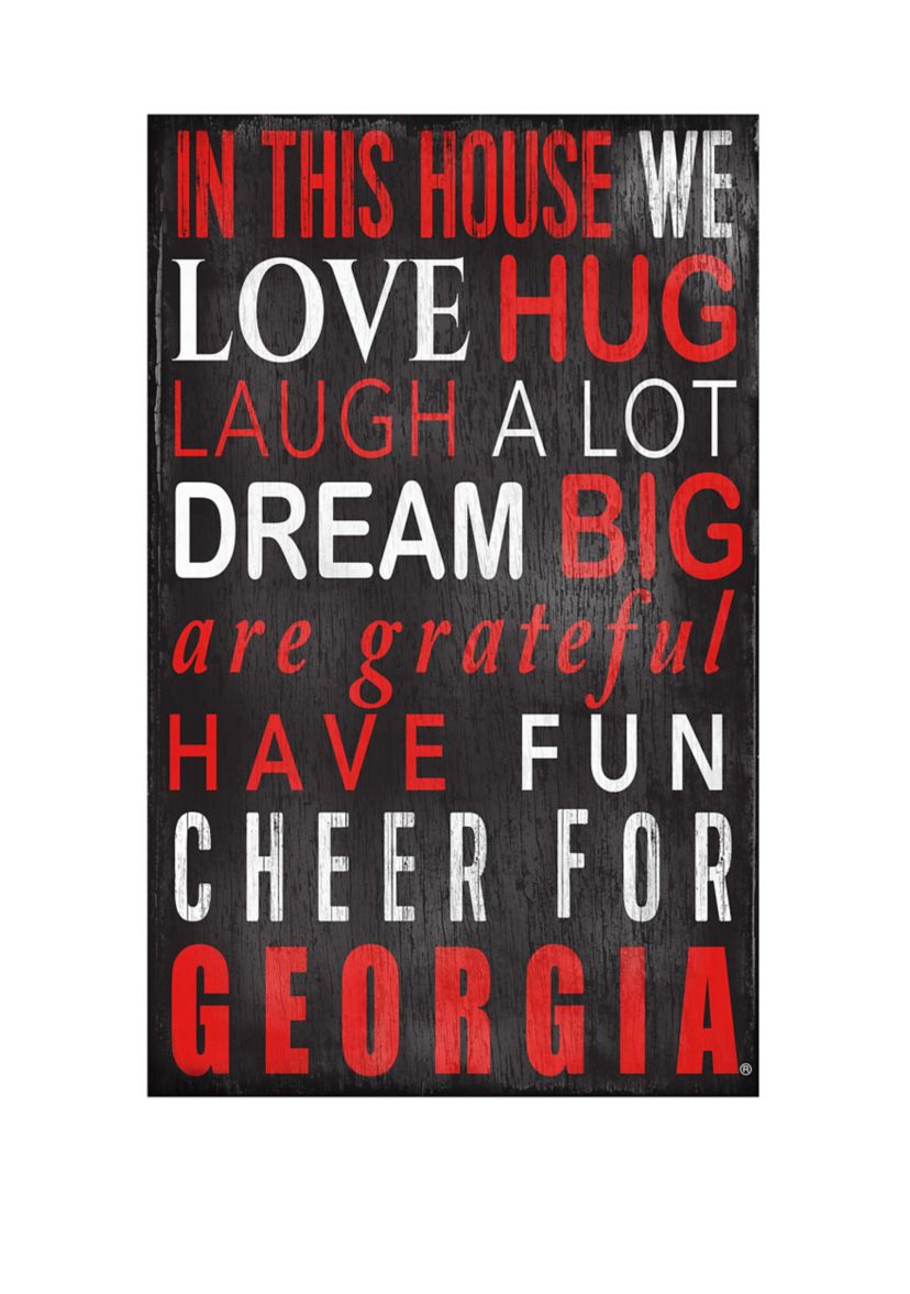 NCAA University of Georgia Bulldogs In This House Sign