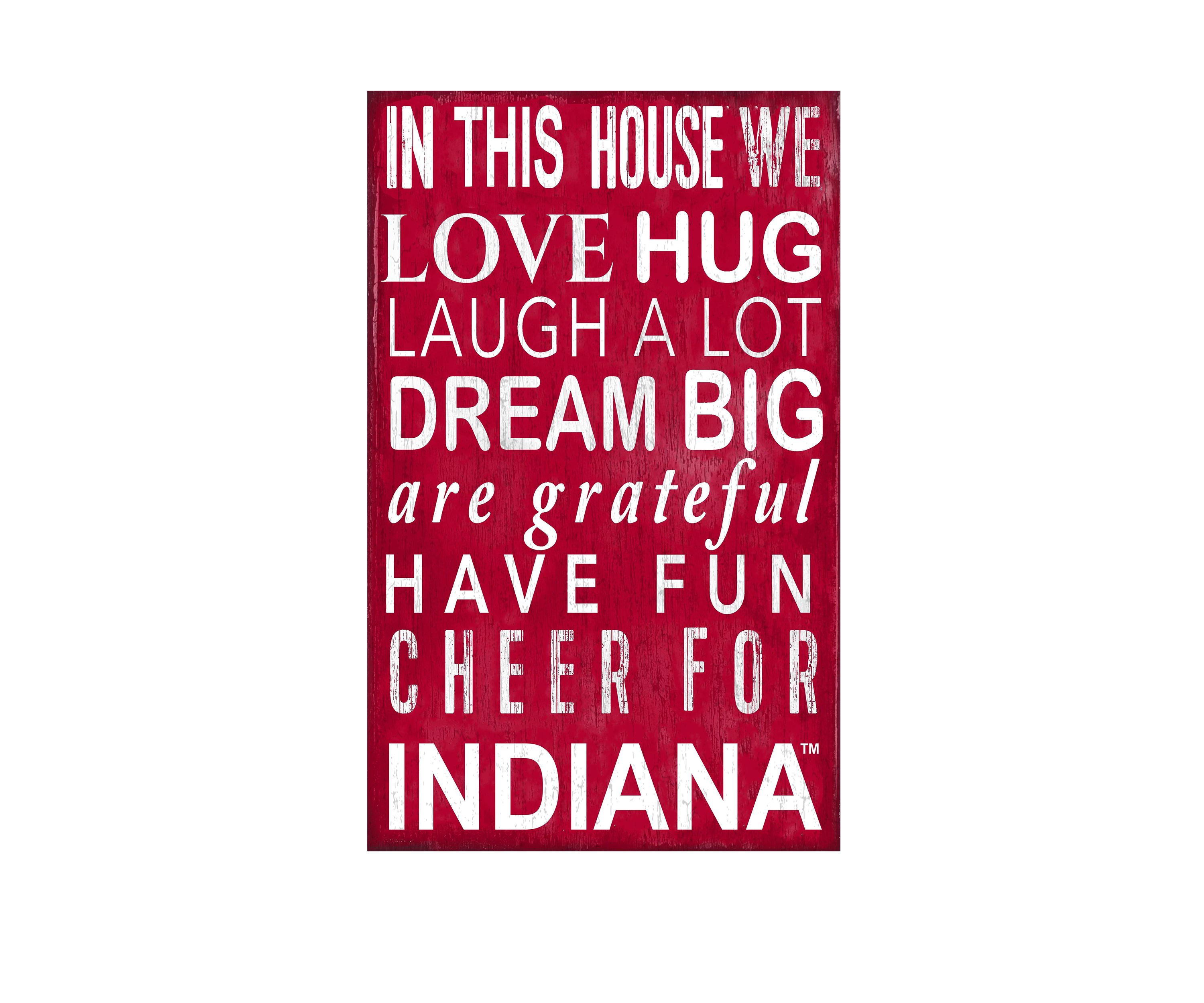 NCAA Indiana Hoosiers In This House Sign