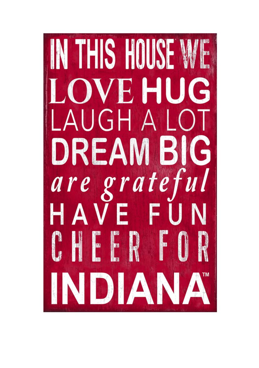 NCAA Indiana Hoosiers In This House Sign