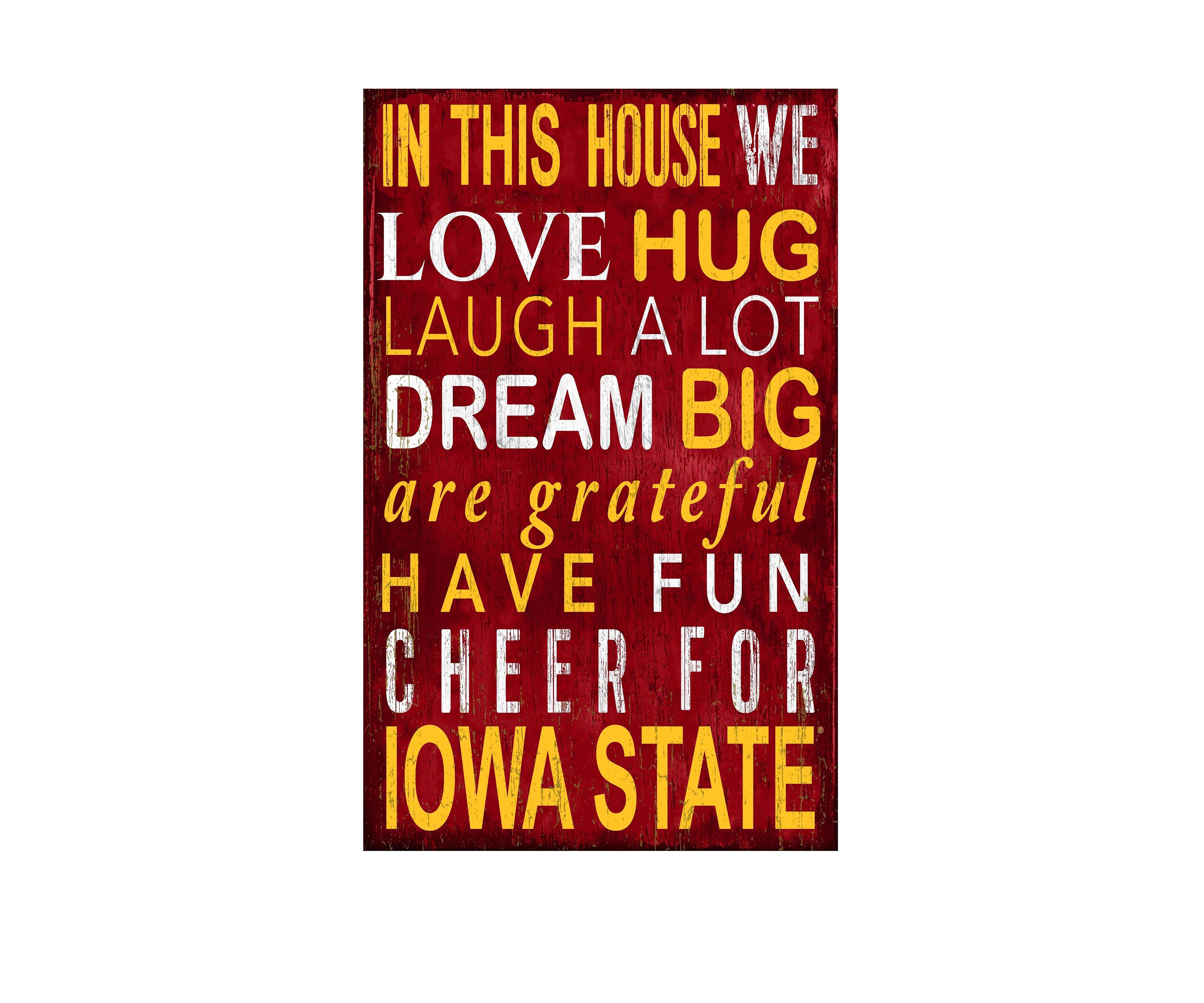 NCAA Iowa State Sycamores In This House Sign