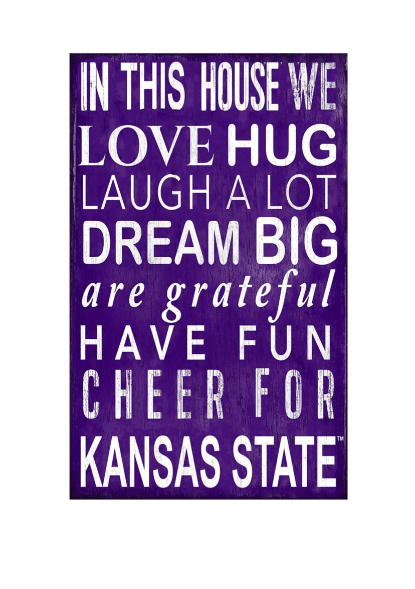 NCAA Kansas State Wildcats In This House Sign