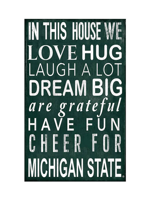 NCAA Michigan State Spartans In This House Sign