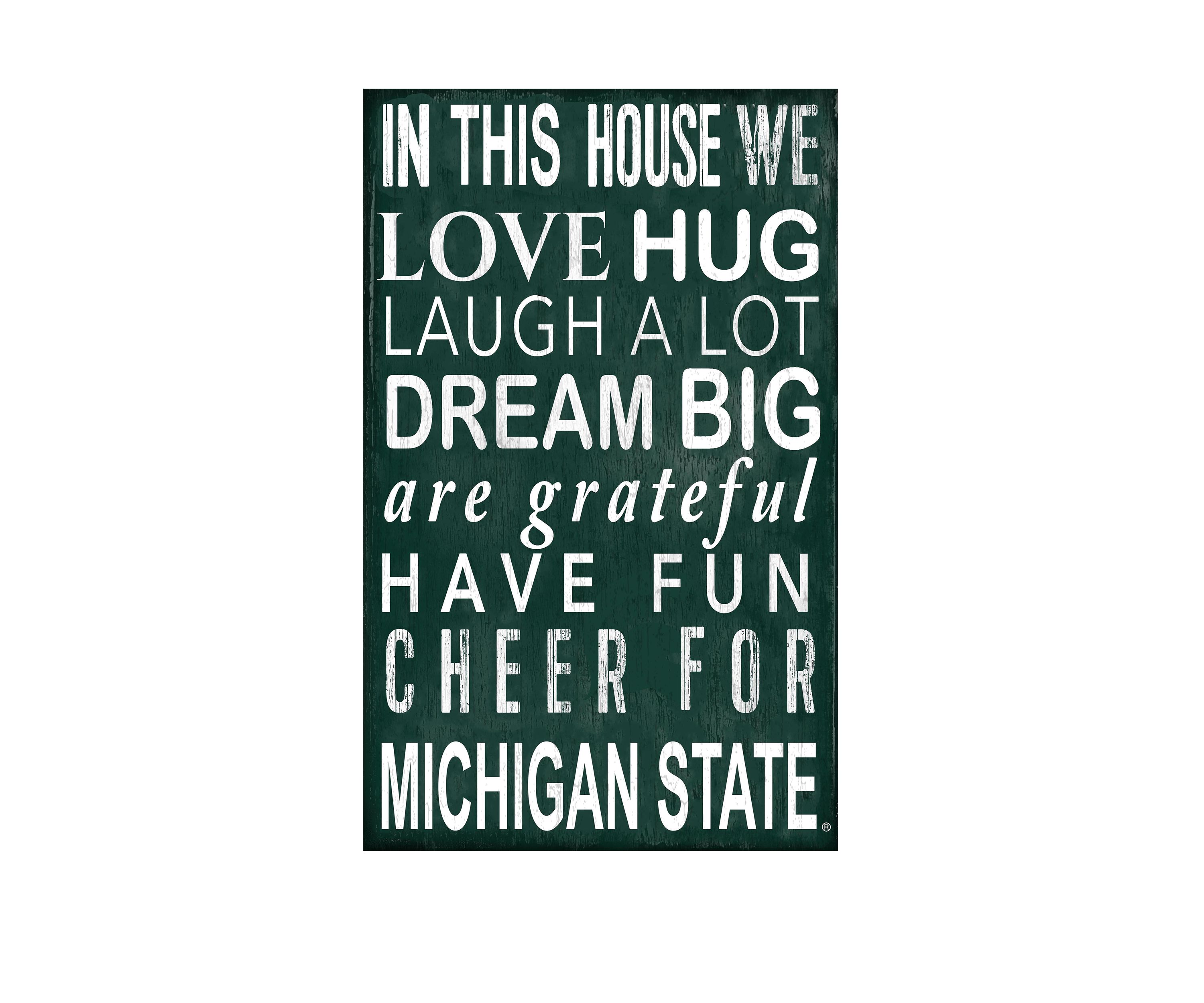 NCAA Michigan State Spartans In This House Sign