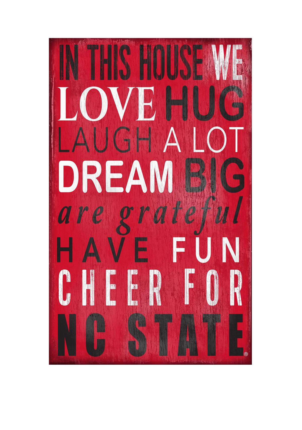 NCAA NC State University Wolfpack In This House Sign