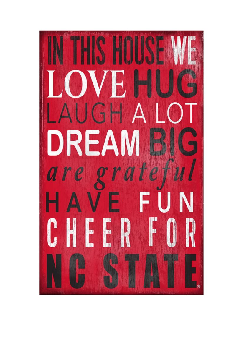 NCAA NC State University Wolfpack In This House Sign
