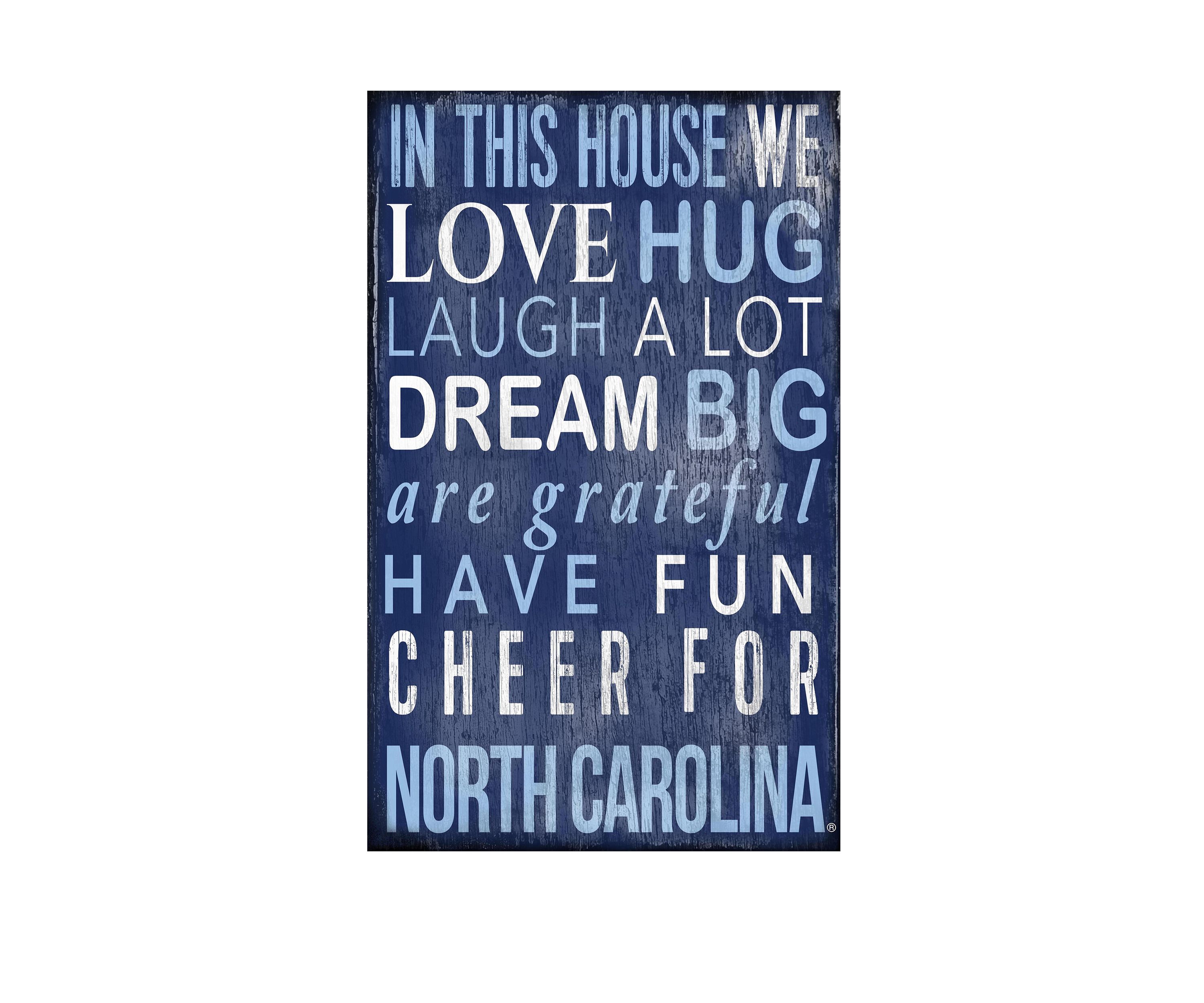 NCAA North Carolina Tar Heels In This House Sign