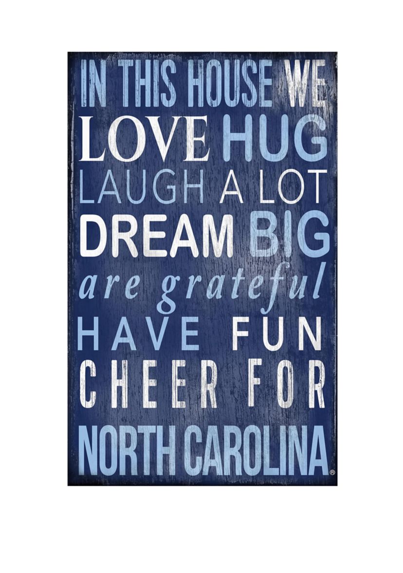 NCAA North Carolina Tar Heels In This House Sign