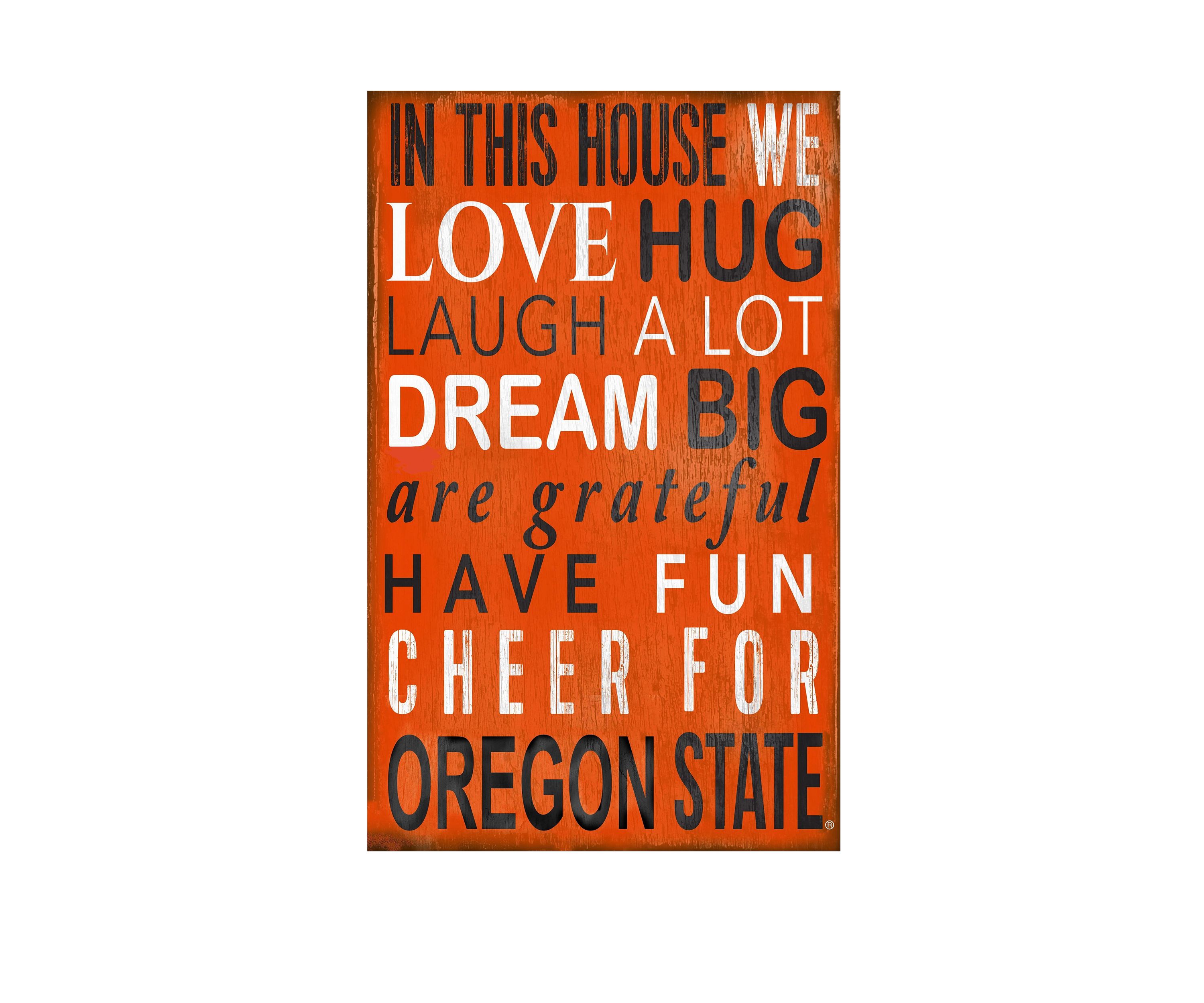 NCAA Oregon State Beavers In This House Sign