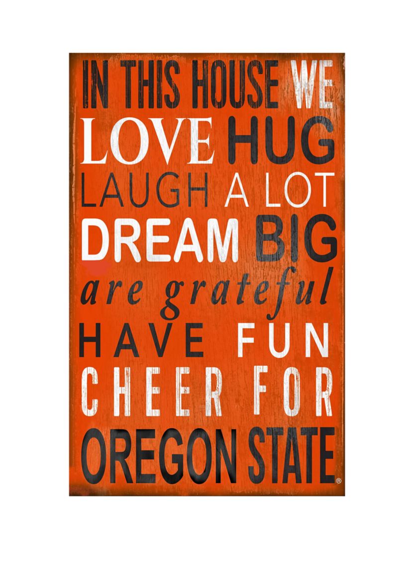 NCAA Oregon State Beavers In This House Sign