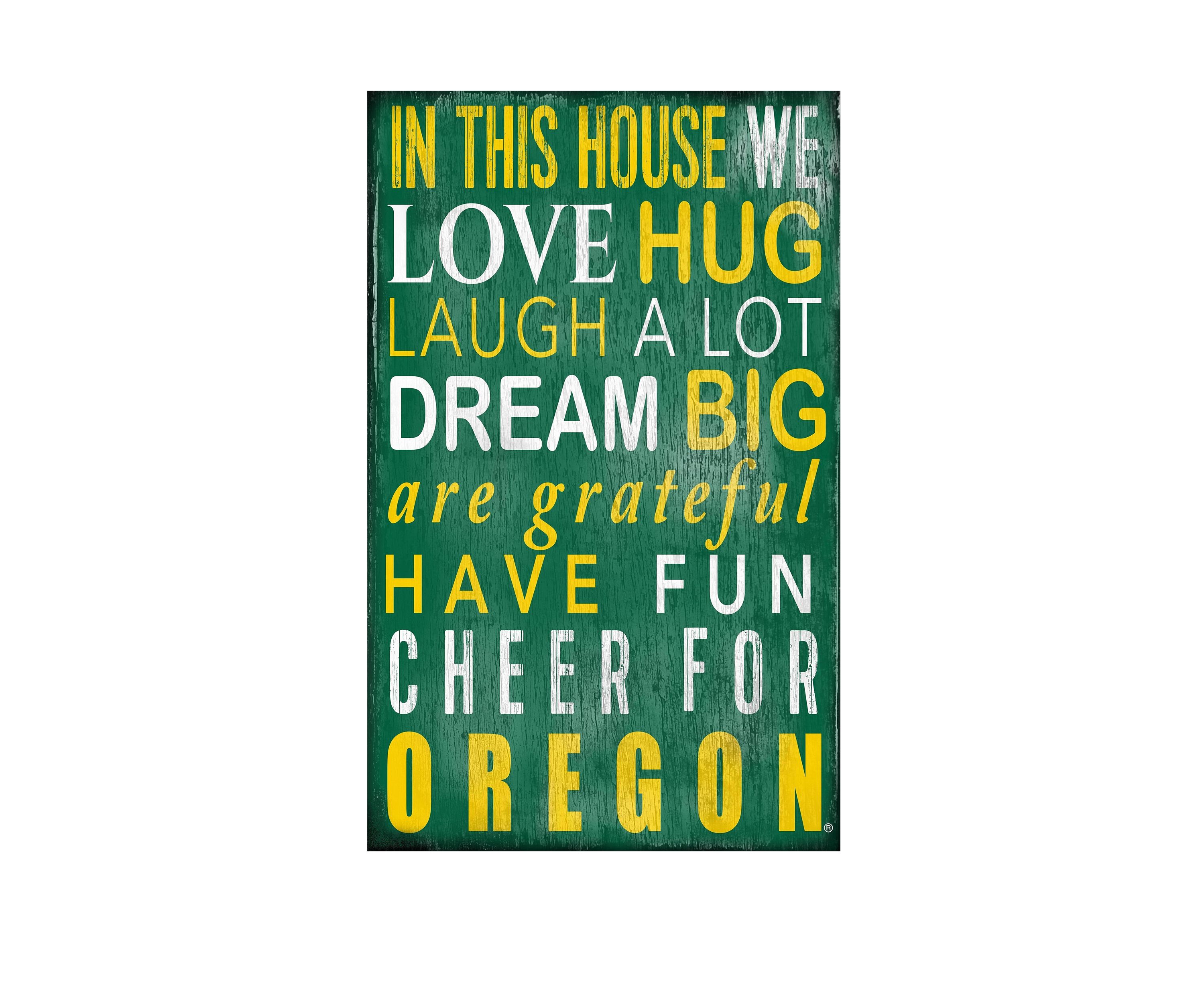 NCAA University of Oregon Ducks In This House Sign