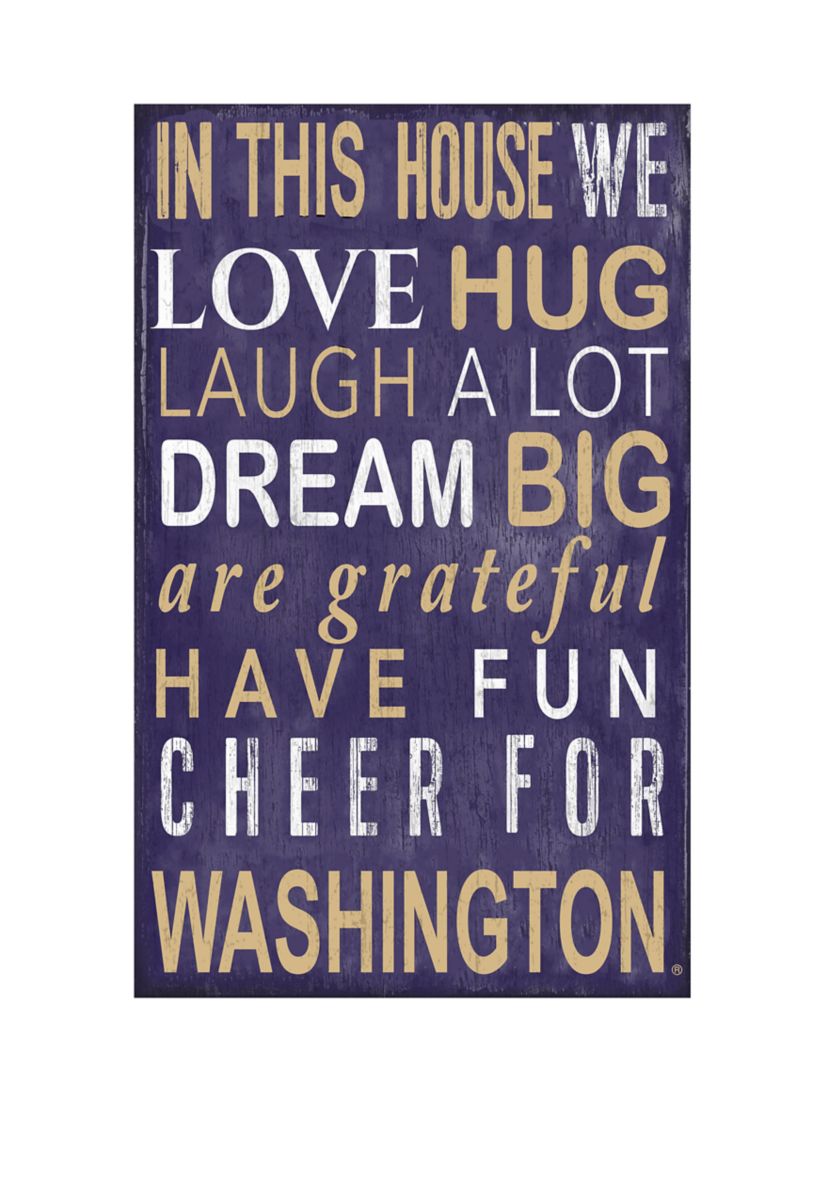 NCAA Washington Huskies In This House Sign