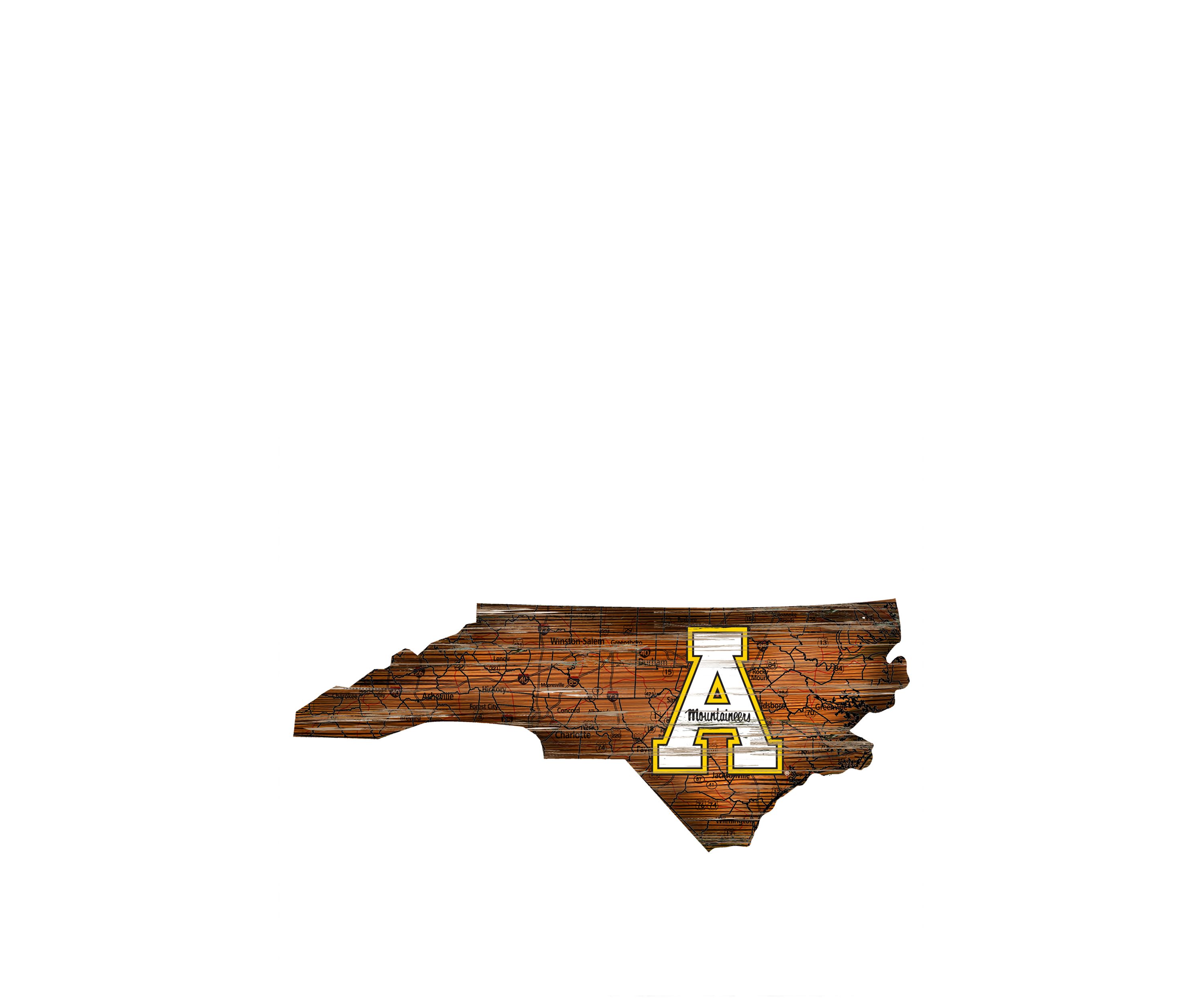 NCAA Appalachian State Mountaineers Distressed State with Logo