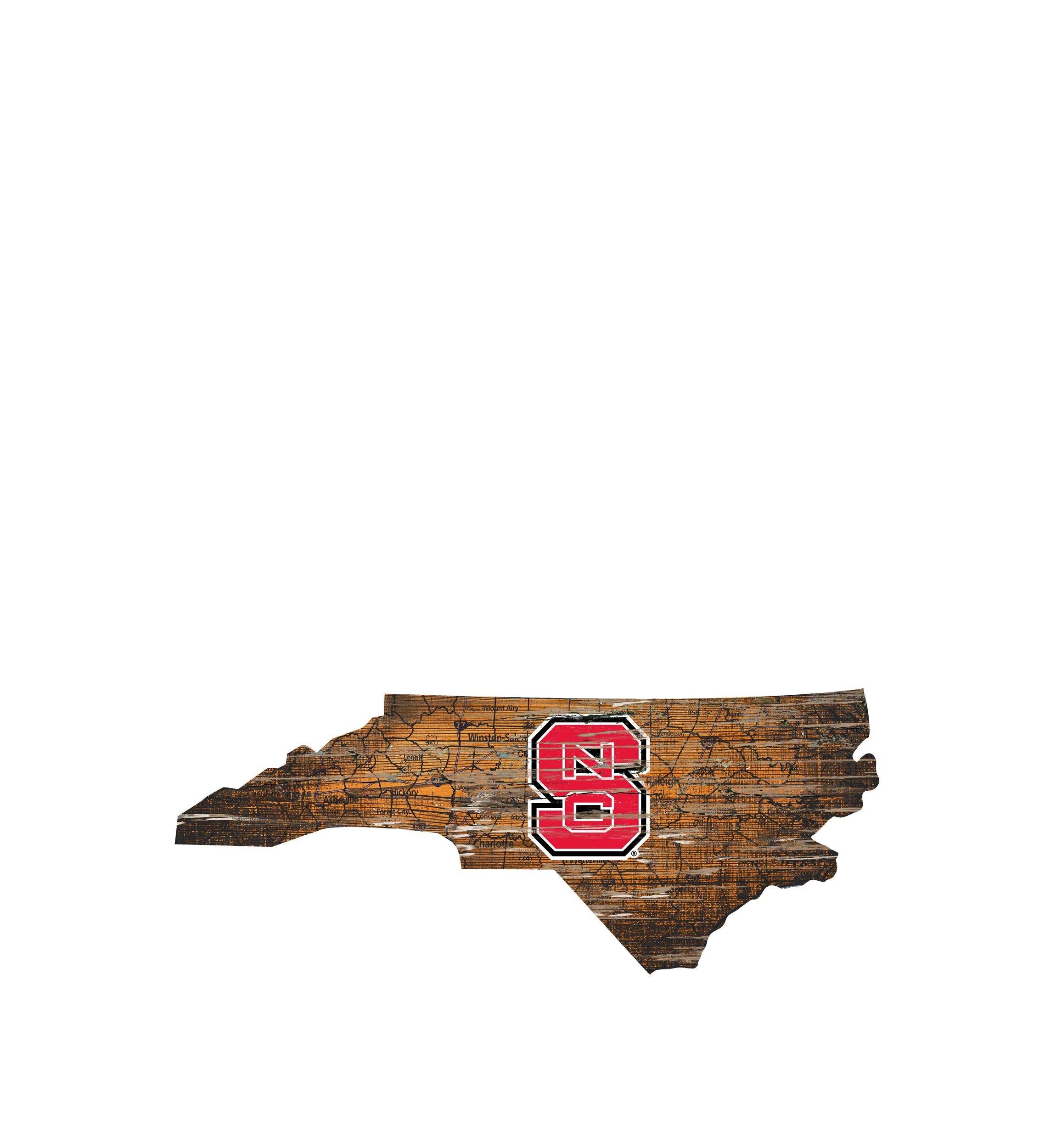 NCAA North Carolina State University Wolfpack Distressed State with Logo